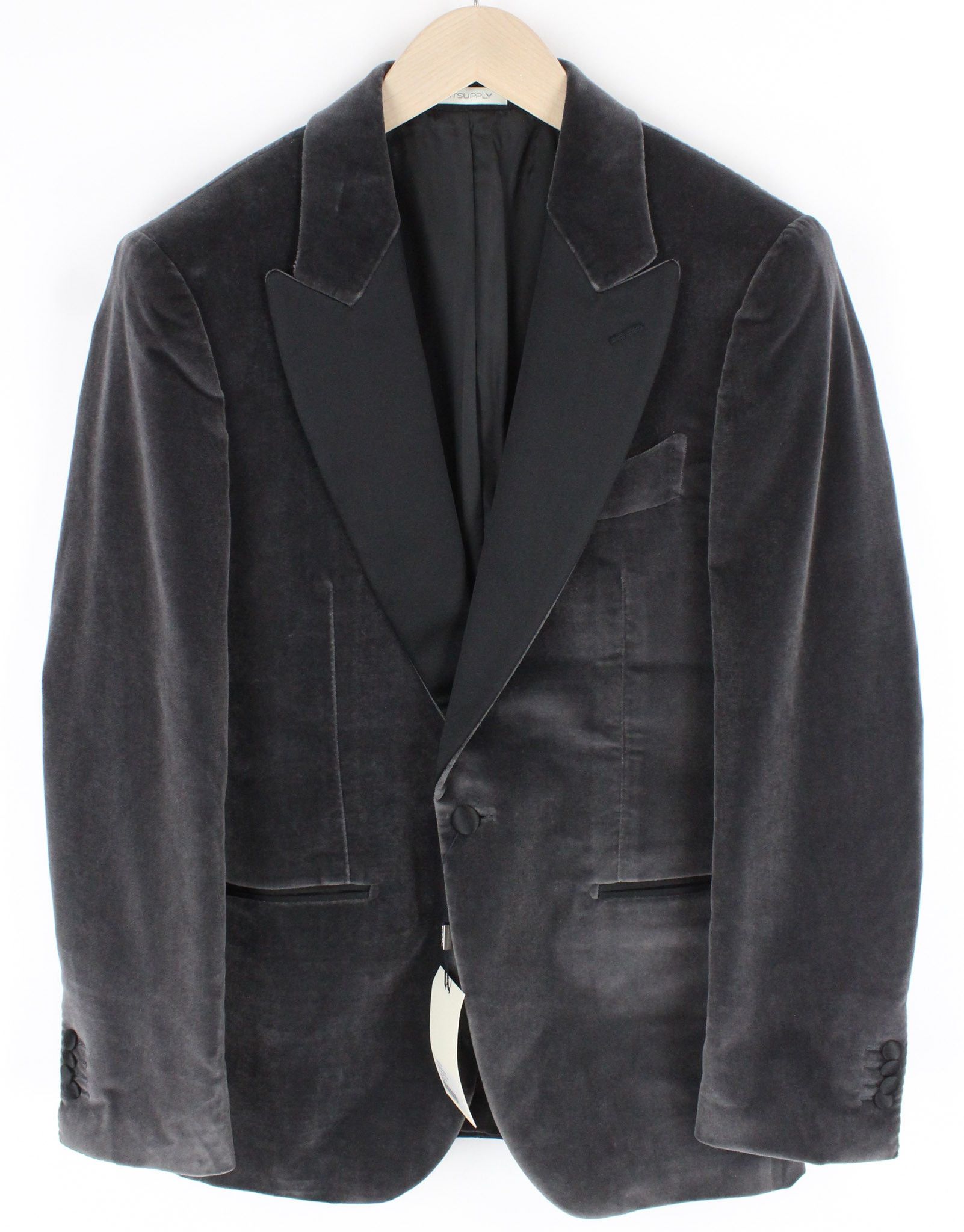 Suitsupply LAZIO TUXEDO UK36R Grey Slim Velvet Peak Blazer 73588 Size 36R - 1 Thumbnail