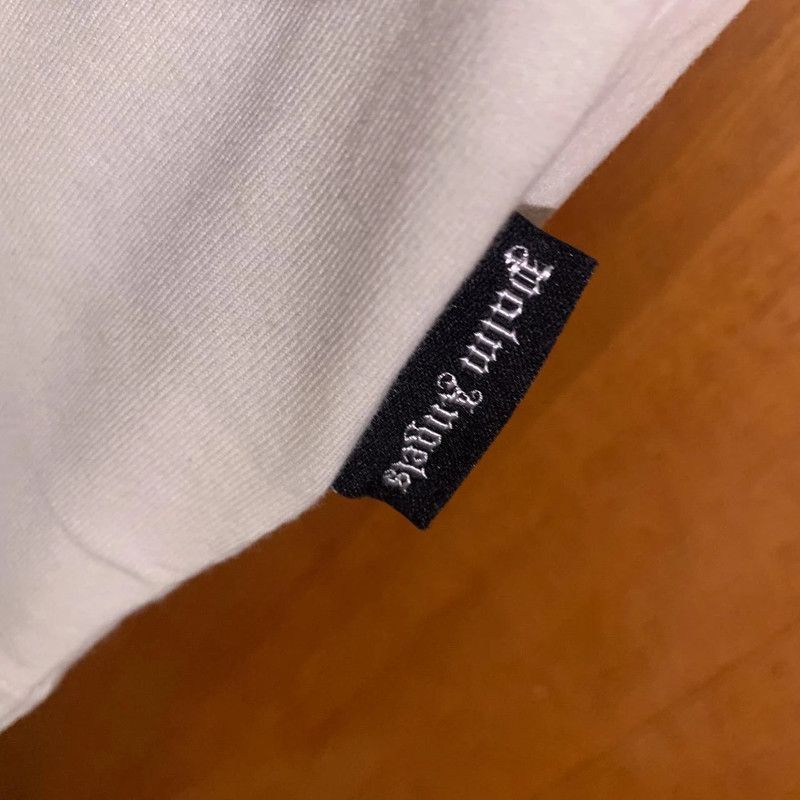 Palm Angels Palm Angels Burning Logo-print cotton T-shirt in White (M) Size US M / EU 48-50 / 2 - 4 Thumbnail