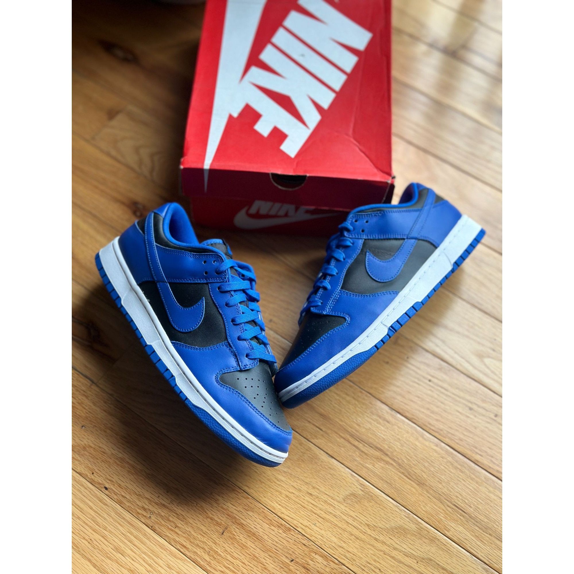 Nike DD1391-001 NIKE DUNK LOW HYPER COBALT BLUE BLACK WHITE ROYAL Size US 12 / EU 45 - 1 Thumbnail
