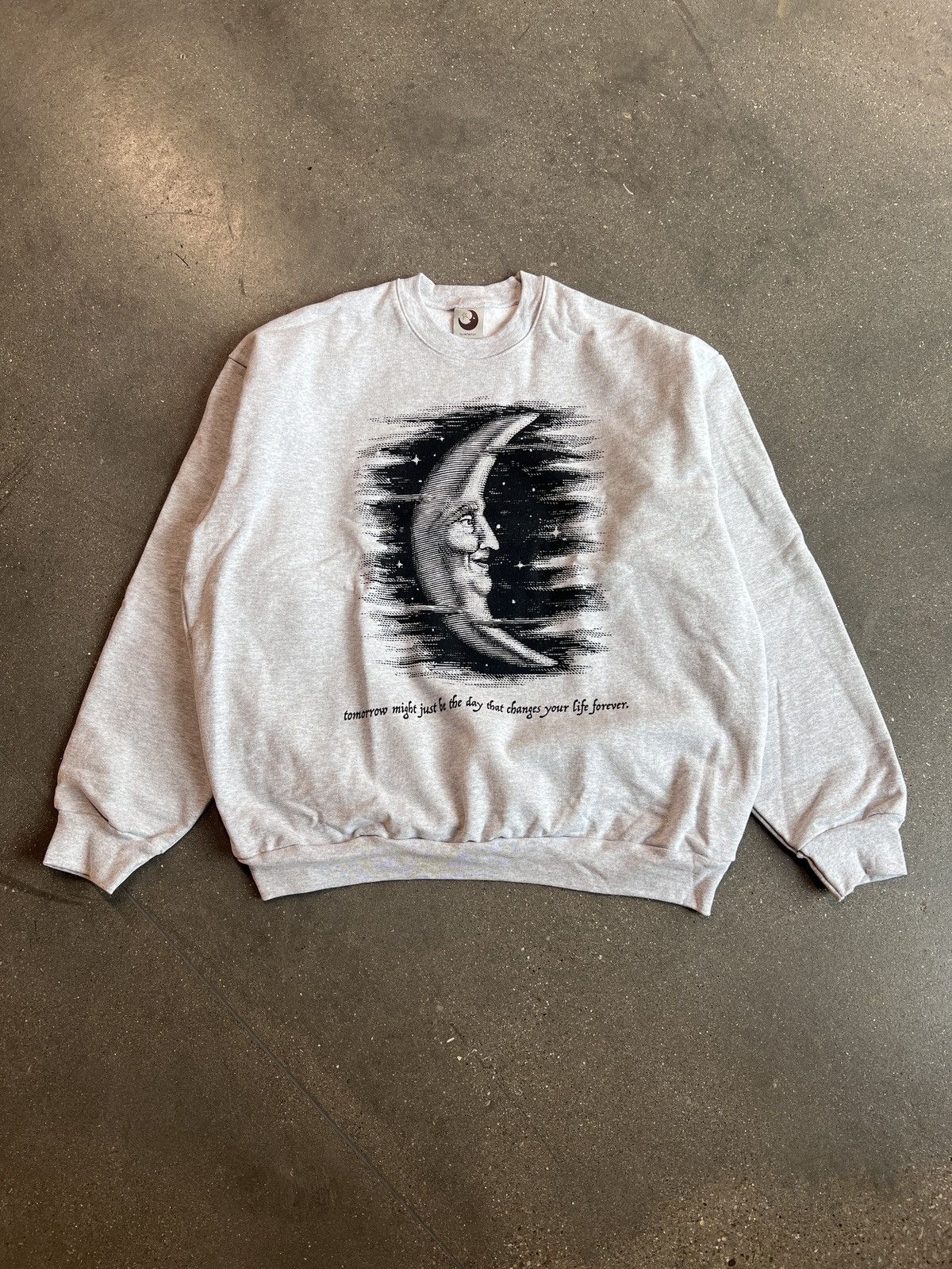 image of Lyrical Lemonade Bycolebennett Tomorrow Moon Crewneck Size Xxl in Grey, Men's
