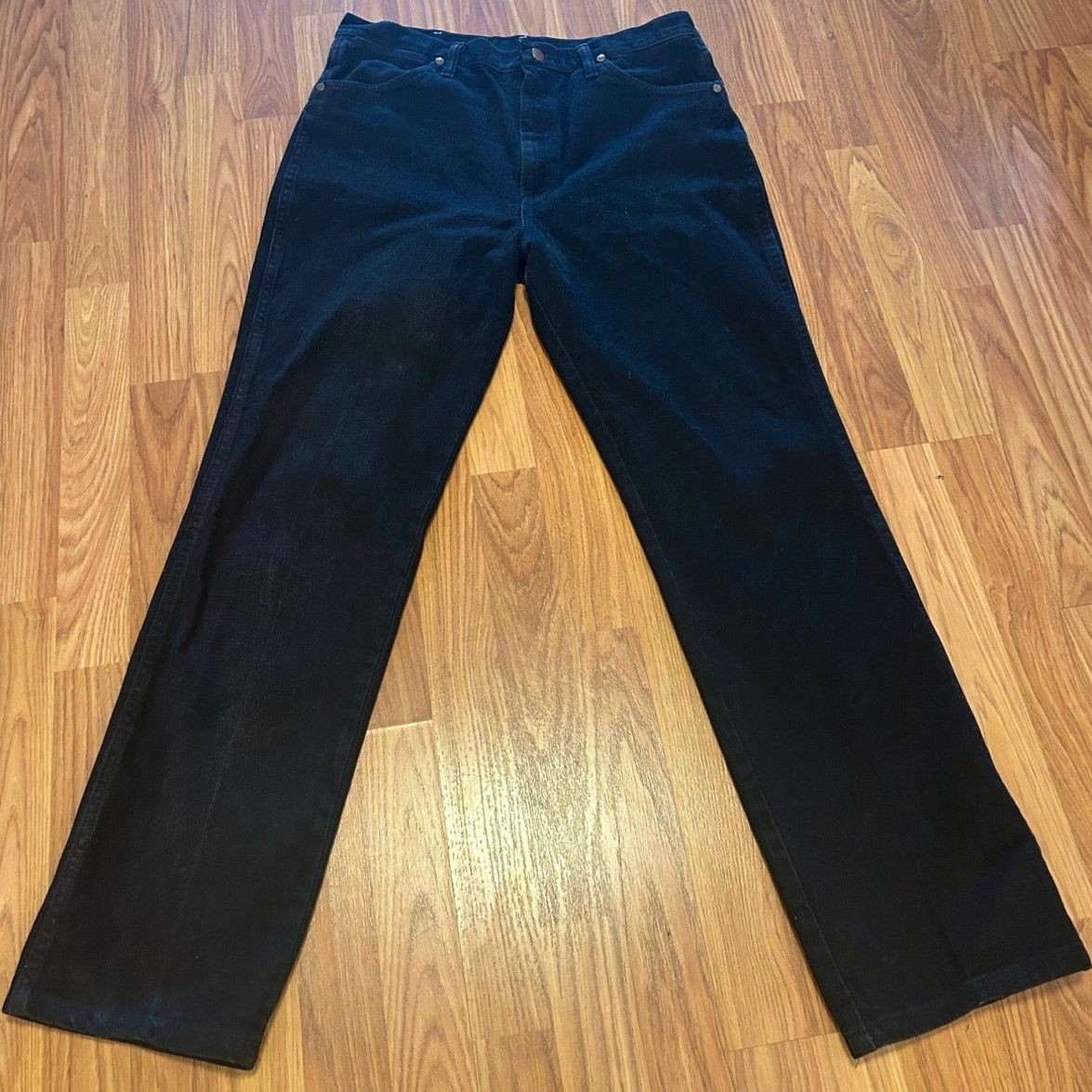 Wrangler Wrangler Men's Black Denim Jeans - 35x34 - Classic Style Size US 35 - 3 Thumbnail