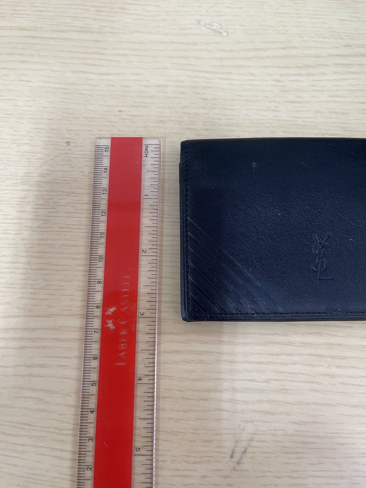 Yves Saint Laurent YSL Leather Card Wallet Yves Saint Laurent Compact Bifold Size ONE SIZE - 14 Thumbnail