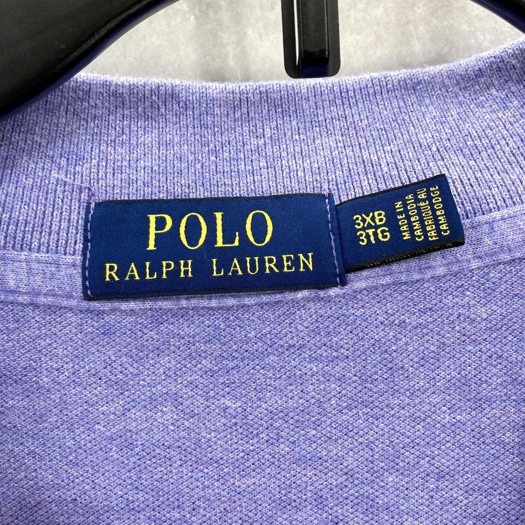 Polo Ralph Lauren Polo Ralph Lauren Shirt Mens 3XB Purple Cotton Short Sleeve Classic Polo Preppy Size US XXL / EU 58 / 5 - 4 Thumbnail