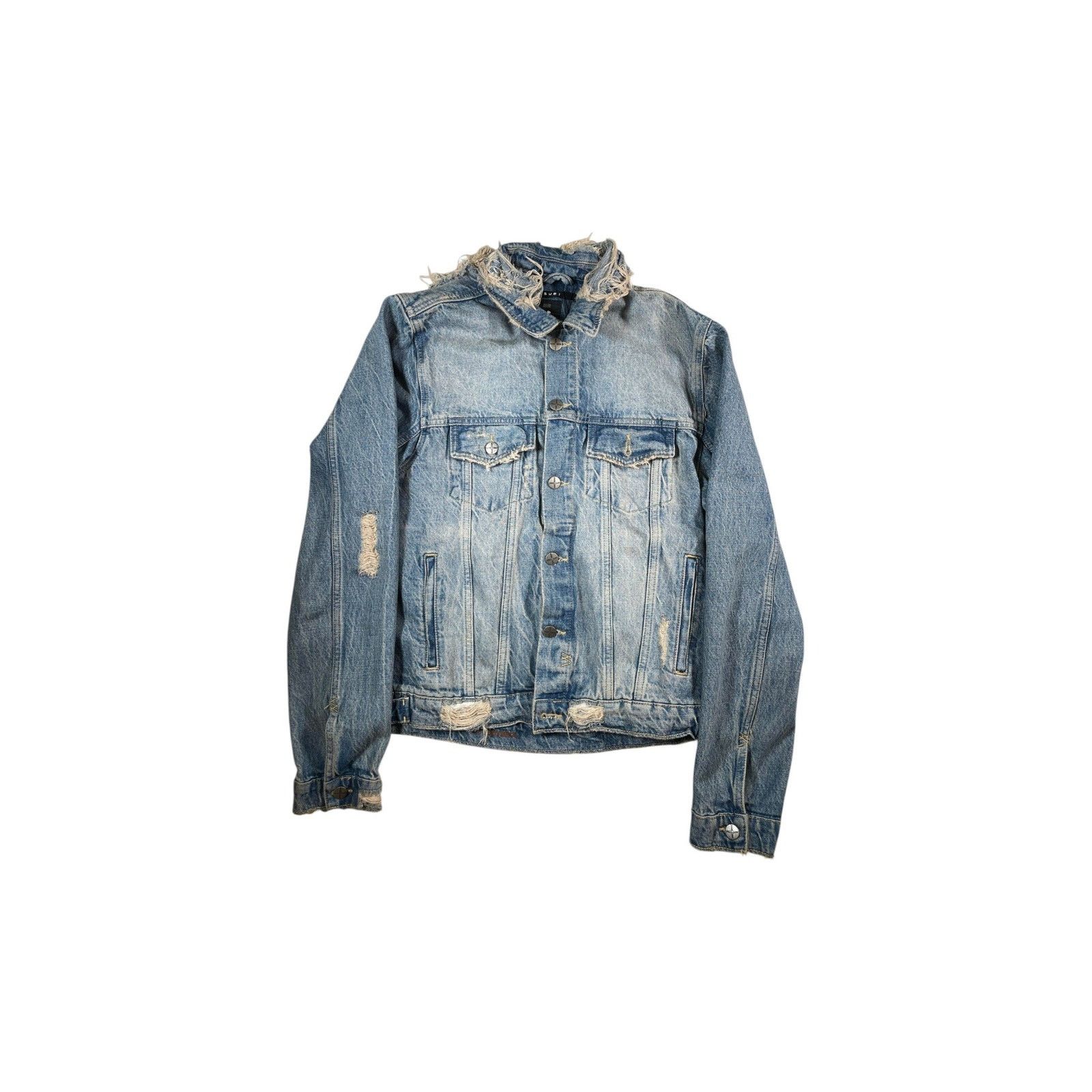 Ksubi Ksubi Distressed Denim Jacket Size US S / EU 44-46 / 1 - 1 Thumbnail