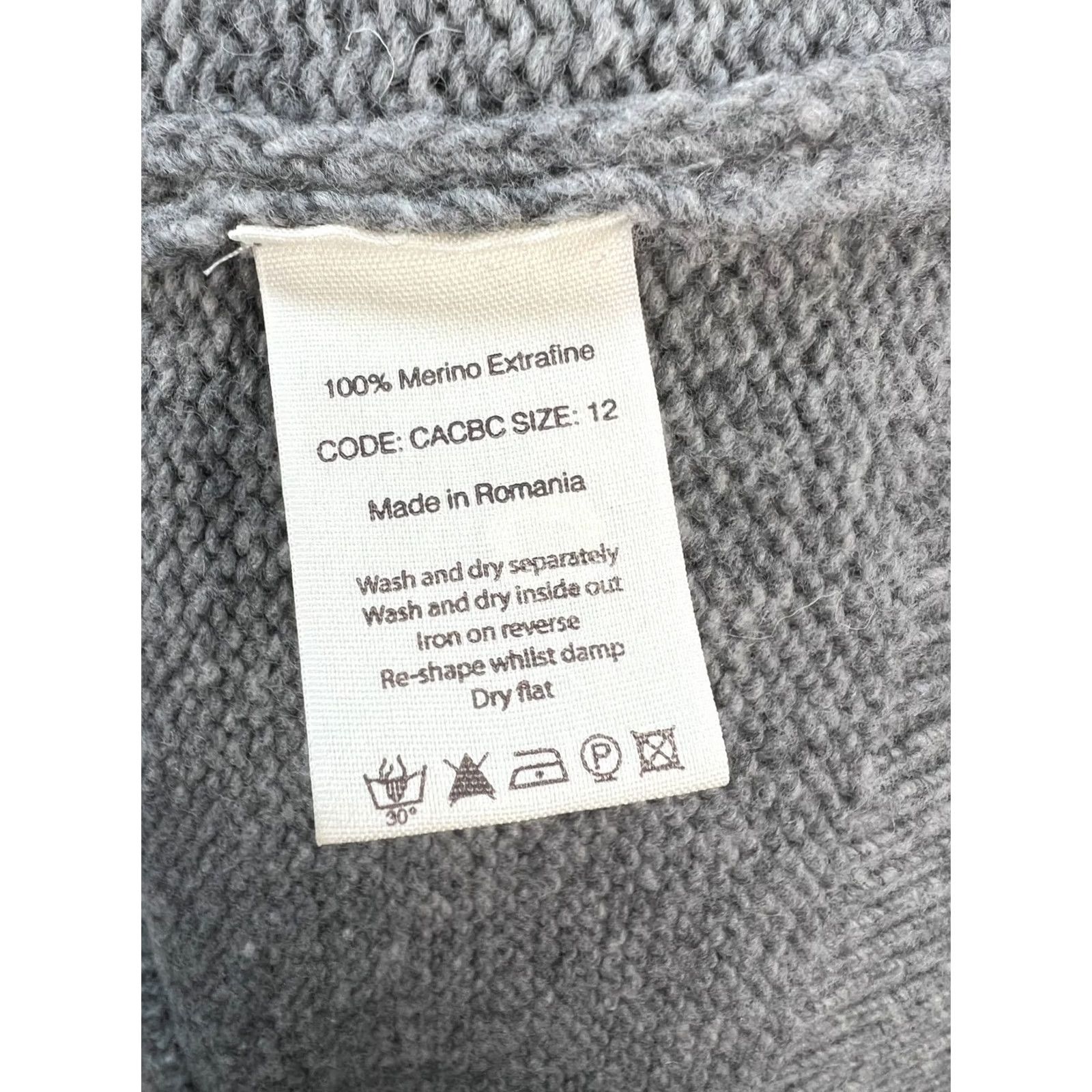 Vintage TOAST Merino Wool Knit Dress Grey Cowl Neck Pockets Sweater Size 12 Womens Size XL / US 12-14 / IT 48-50 - 4 Thumbnail