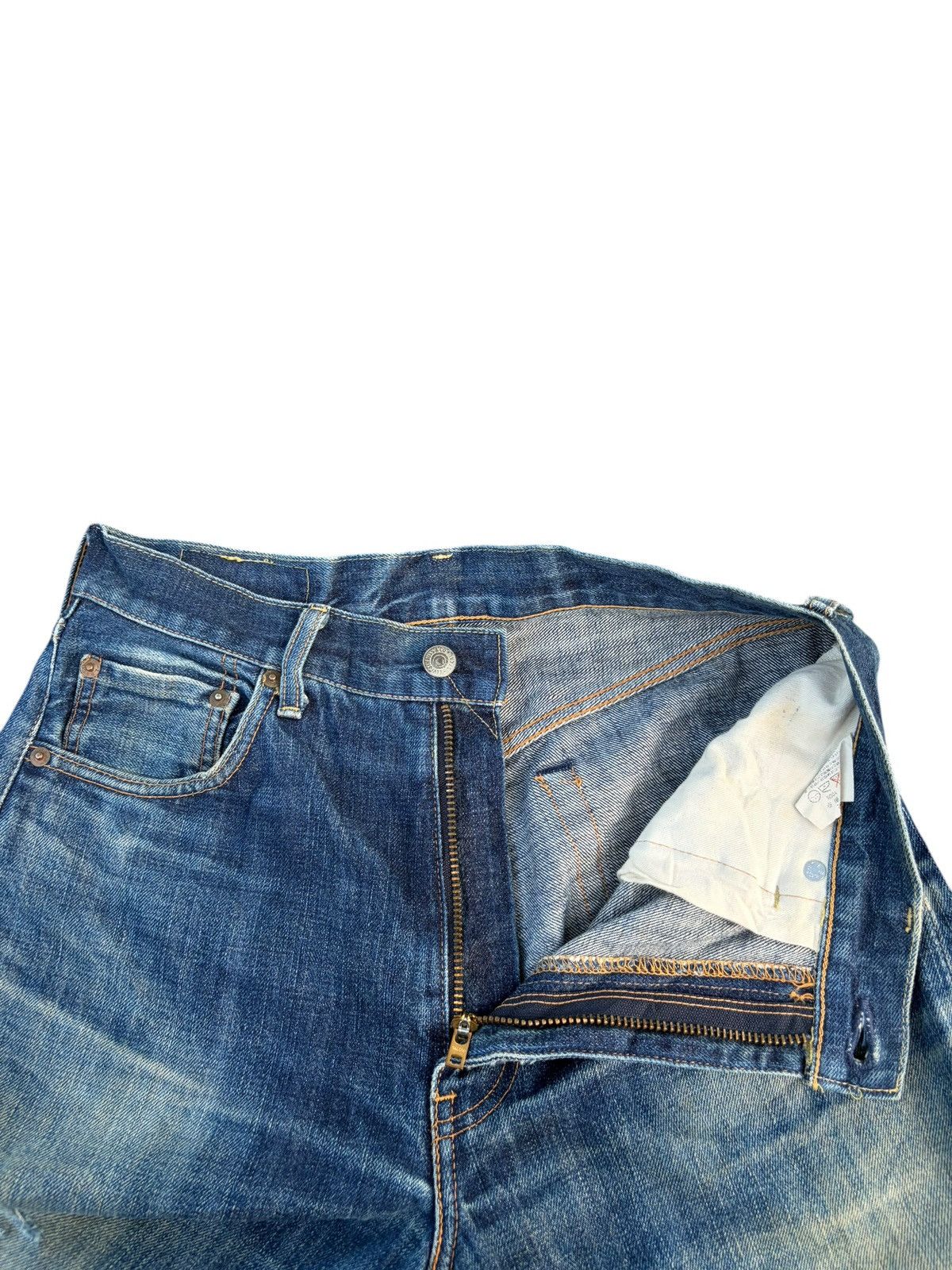 Levi's TRASHER LEVI'S BIG E 502 FADED SELVEDGE DISTRESSED DENIM Size US 30 / EU 46 - 17 Thumbnail