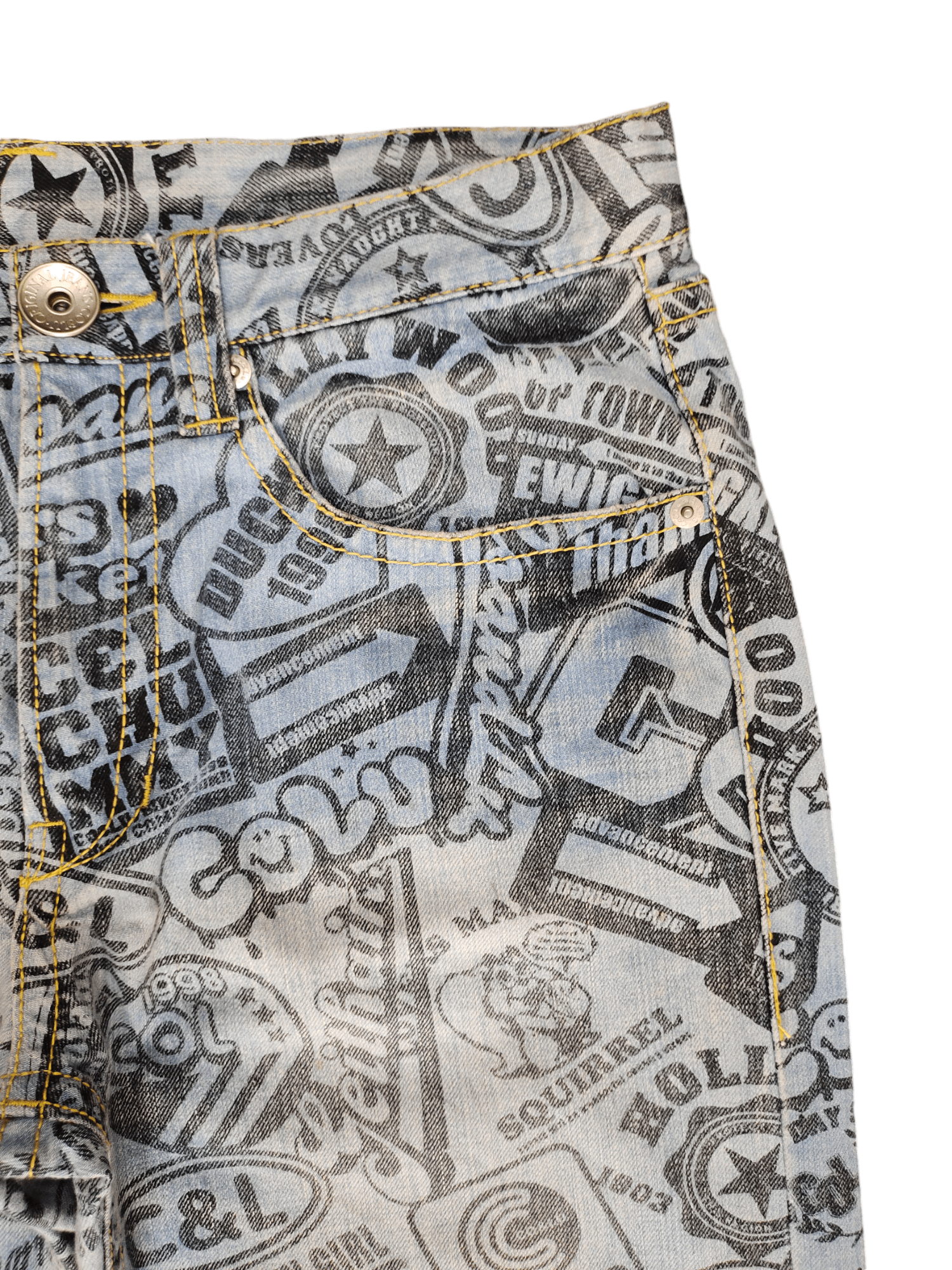 Japanese Brand Japanese Co & Lu Full Print Hysteric Glamour Style Jeans Size US 33 - 4 Thumbnail