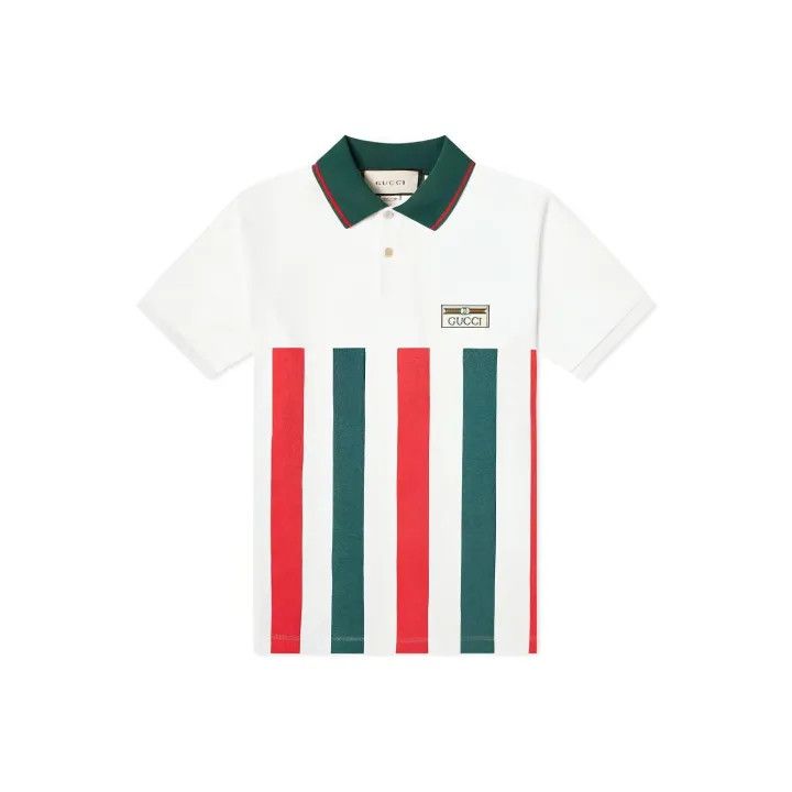 GUCCI Striped Oversized Polo Shirt for Men