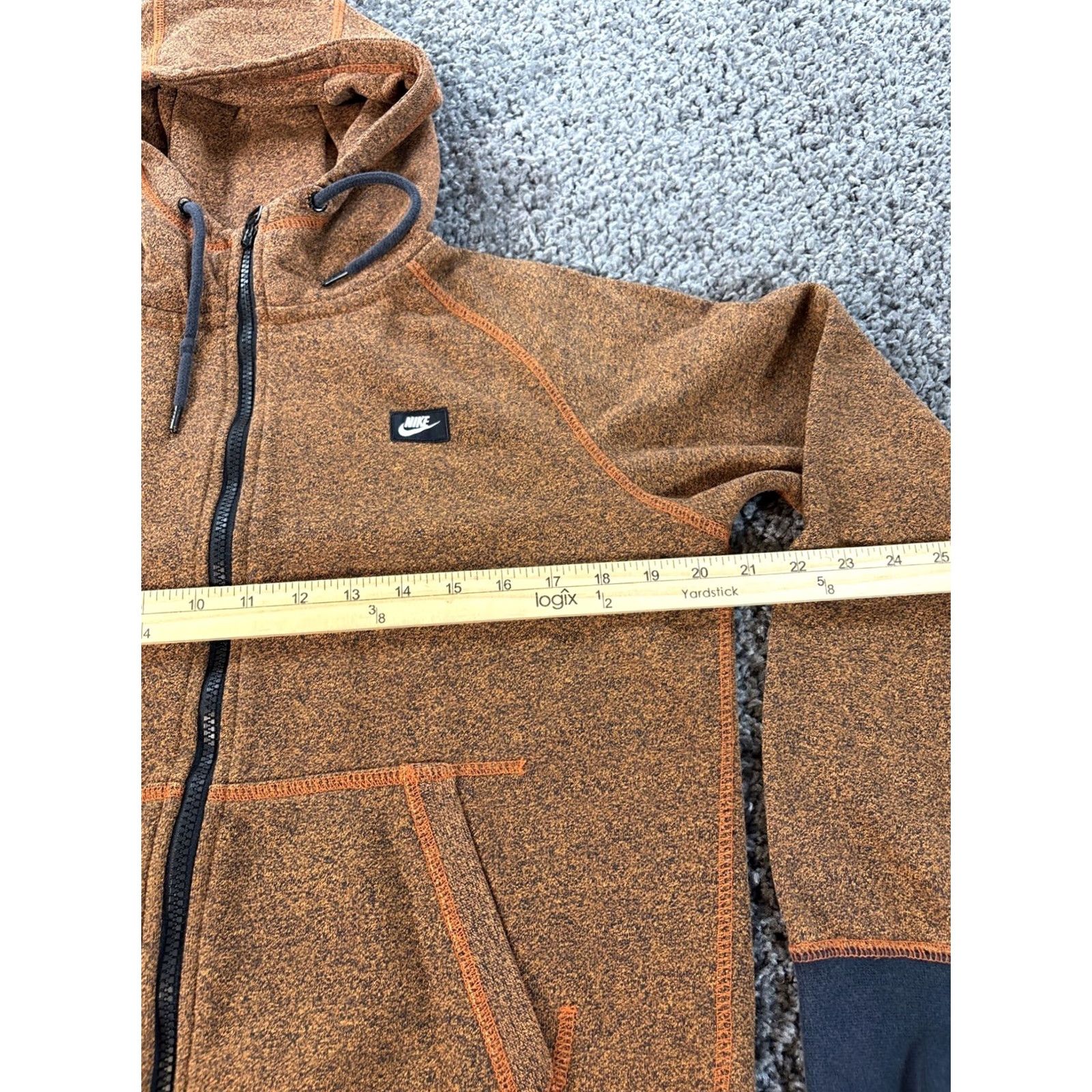 Nike Nike Sportswear Hoodie Mens Small Orange Pullover Hooded Logo Embroidered All Seasons Pocket x Size US S / EU 44-46 / 1 - 3 Thumbnail