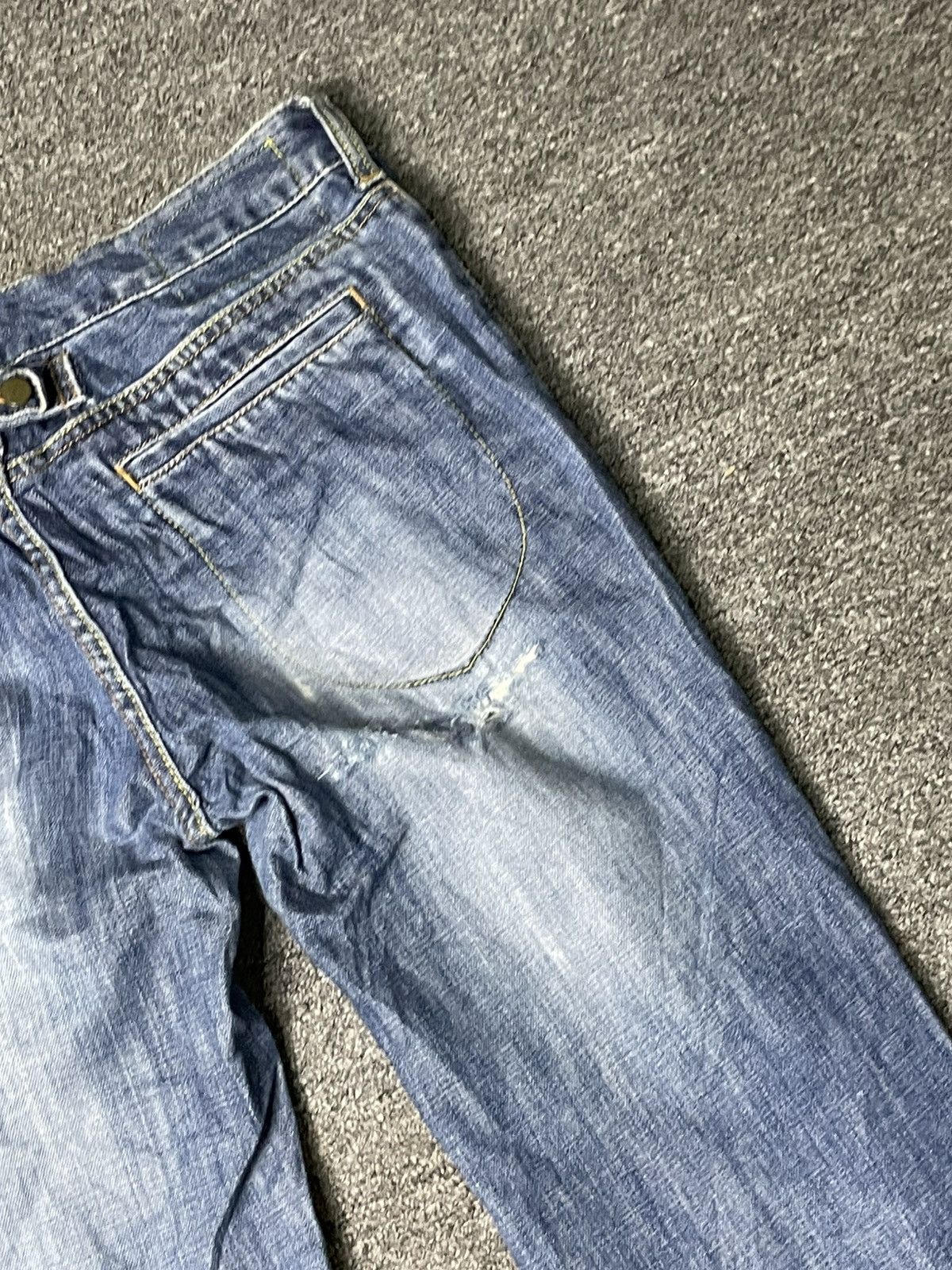 Japanese Brand × Vintage NUSY JEANS Brand Ripped Distressed Denim (83) Size US 32 / EU 48 - 15 Thumbnail