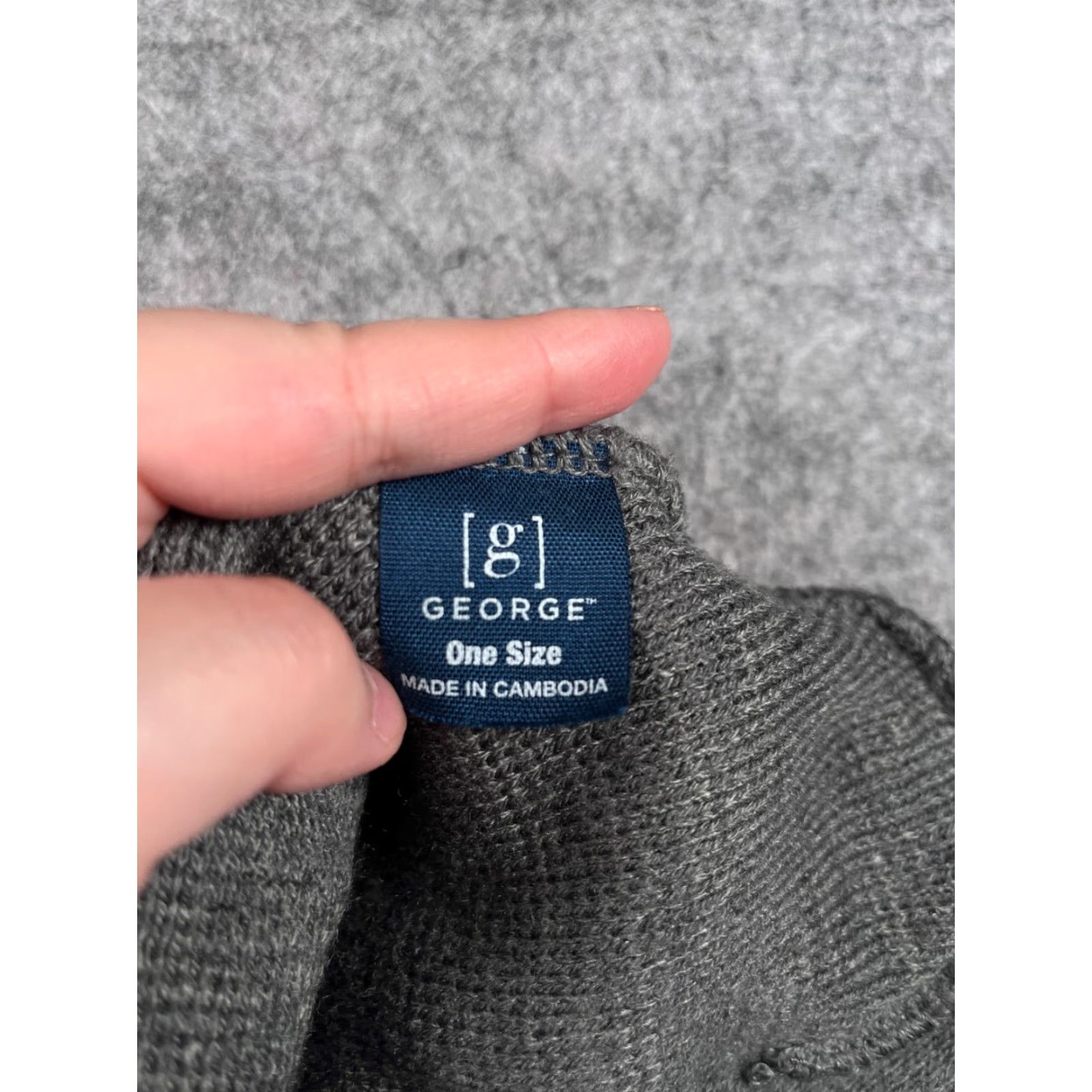 George George Beanie Toque Adult One Size Gray Knit Acrylic Hat Beanie Outdoor Ski Winter Mens Womens Unisex Adults Size ONE SIZE - 7 Thumbnail