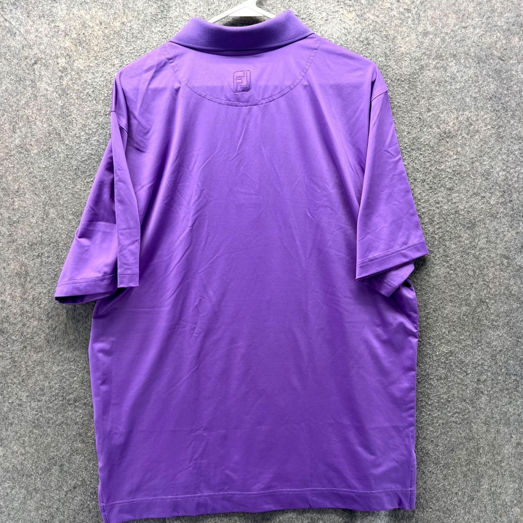 Footjoy FootJoy Polo Shirt Mens XL Purple Short Sleeve Golf Performance Stretch Size US XL / EU 56 / 4 - 2 Thumbnail