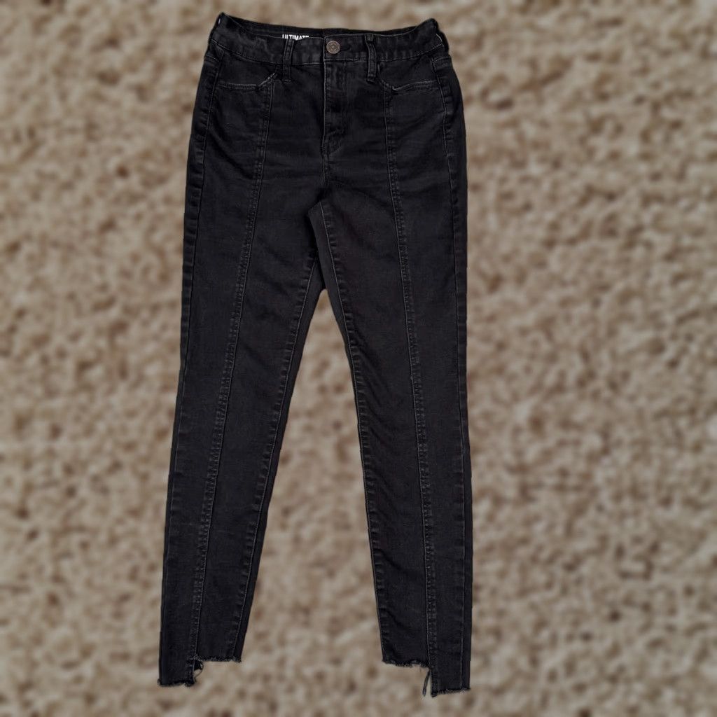 Vintage SO Jeans Junior Skinny Jeans Ultimate Cowboy Embroidered Black Denim 26x25 Women Juniors 9 Slim Mid Rise 5-Pocket Men/Women? Size 30" / US 8 / IT 44 - 1 Thumbnail