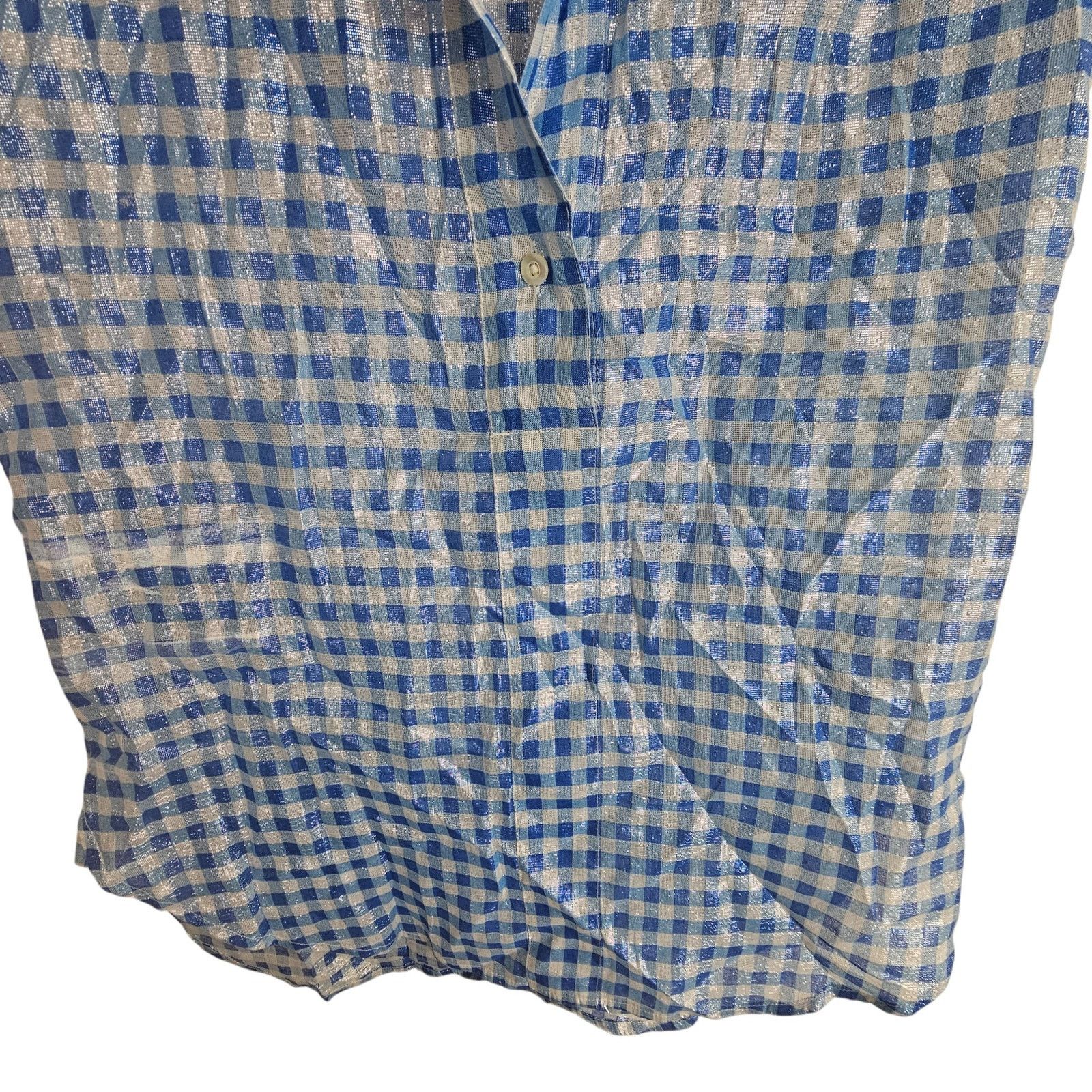 J.Crew J. Crew Womens Metallic Gingham Popover Tunic Size 2 Preppy Size XS / US 0-2 / IT 36-38 - 4 Thumbnail