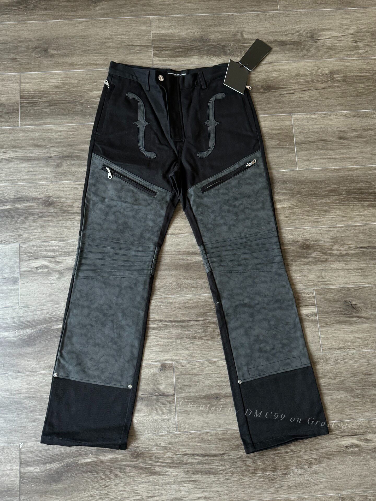 CEJ CEEC Knight Leather Patchwork Jeans Size US 30 / EU 46 - 1 Thumbnail