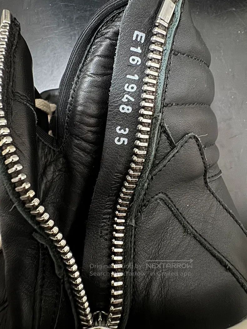 Rick Owens Rick Owens Pure Black Leather Inverted Triangle Size US 4.5 / IT 34.5 - 9 Thumbnail