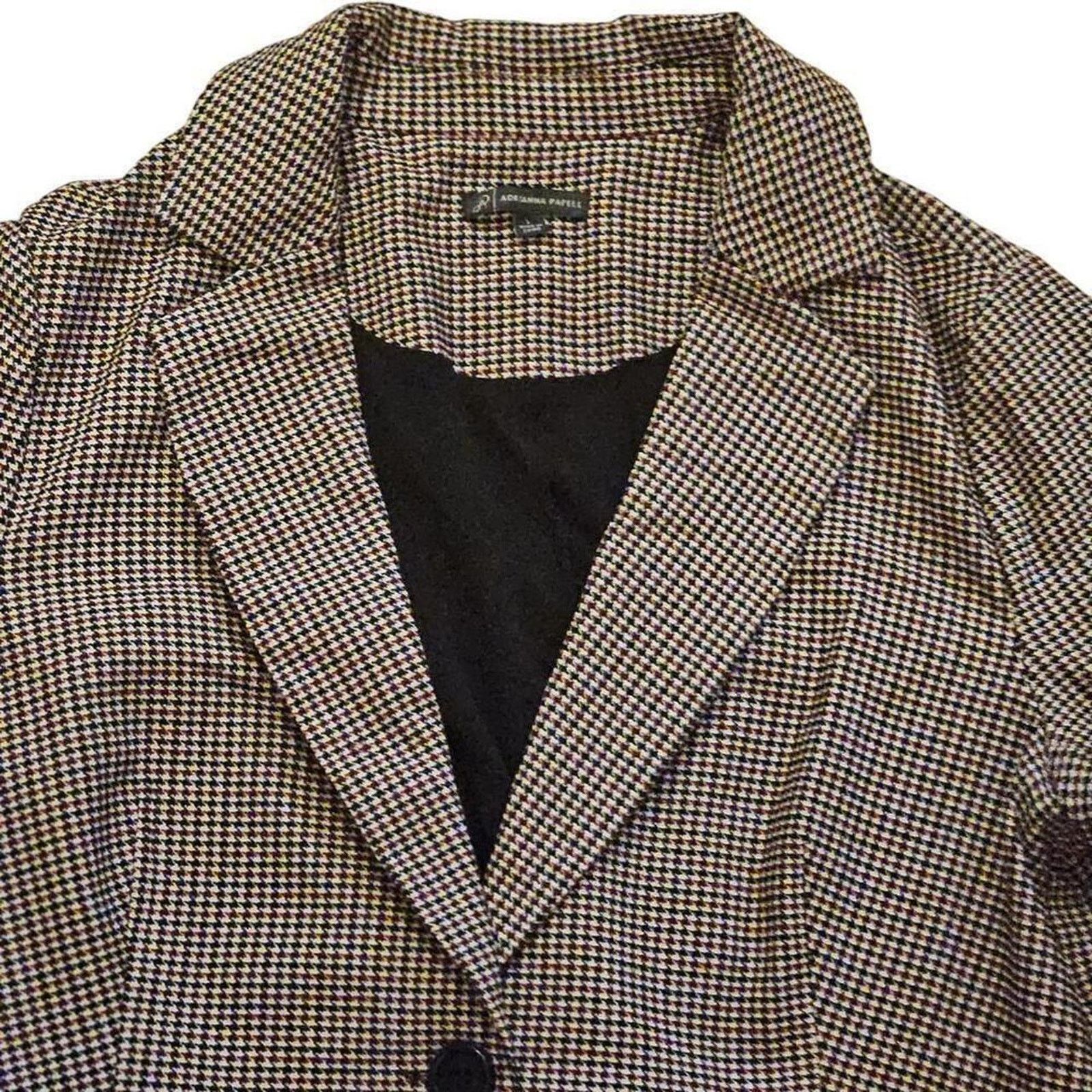Adrianna Papell Vintage adrianna papell houndstooth blazer Size L / US 10 / IT 46 - 3 Thumbnail