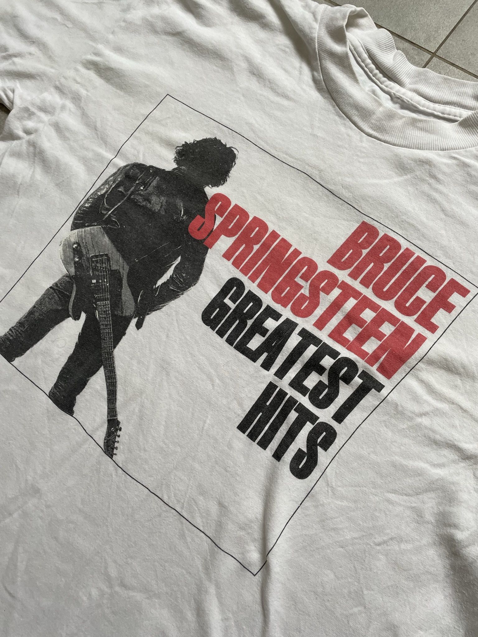 Band Tees × Vintage VINTAGE BRUCE SPRINGSTEEN GRATEST HITS Y2K TEE Size US L / EU 52-54 / 3 - 2 Thumbnail