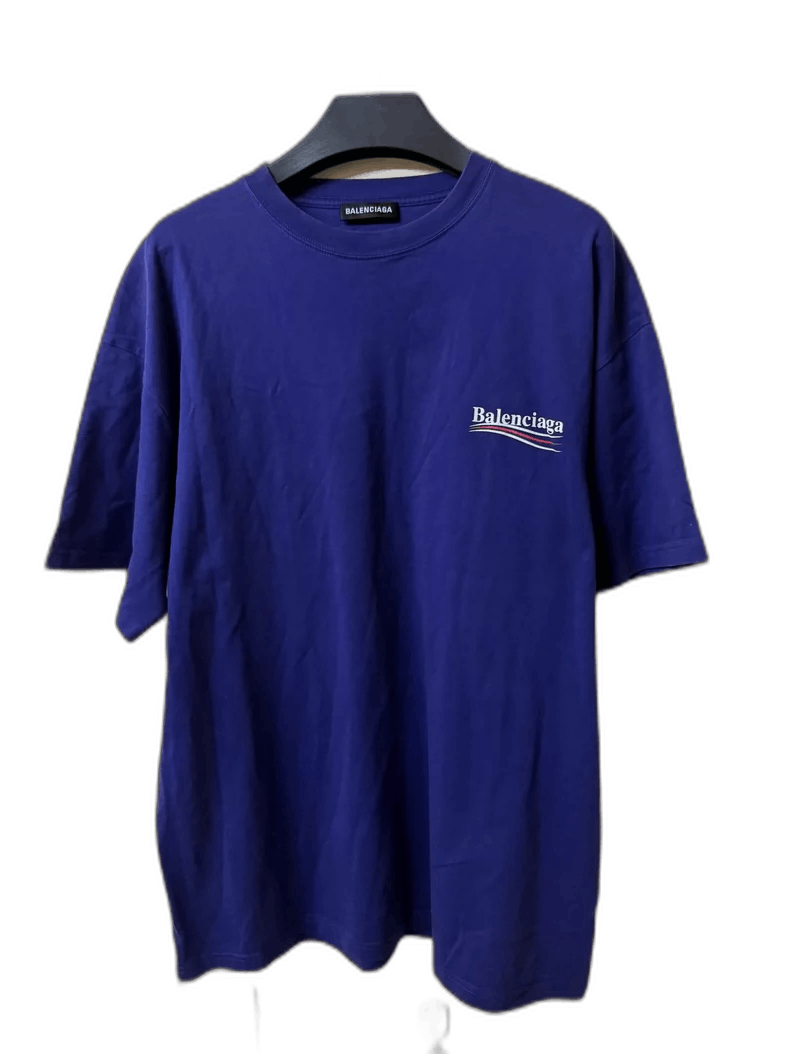 Balenciaga Balenciaga Blue Short Sleeve Printed T-shirt Size US M / EU 48-50 / 2 - 1 Thumbnail