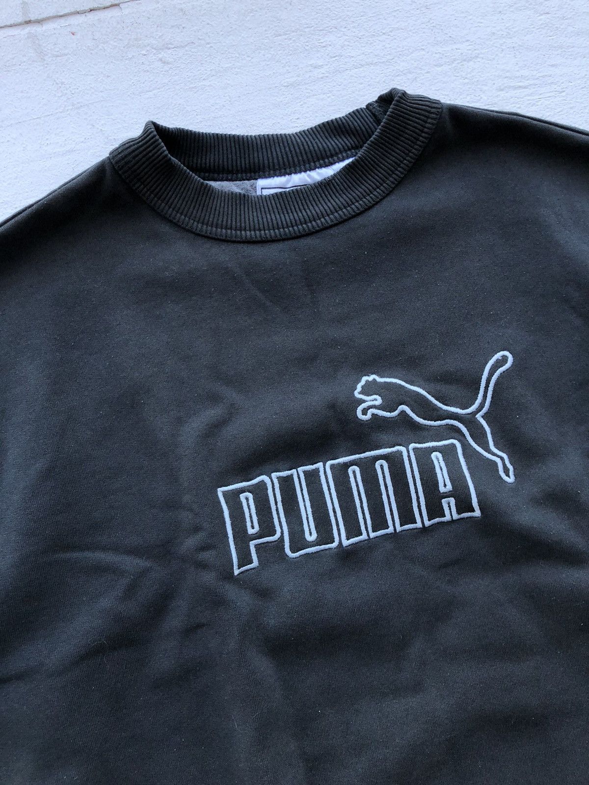 Puma Vintage Men’s faded Sweatshirt PUMA Big Logo Rare Size US M / EU 48-50 / 2 - 2 Thumbnail