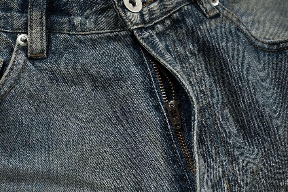 Japanese Brand × Vintage Vintage street washed and distressed micro flare jeans Size US 32 / EU 48 - 5 Thumbnail