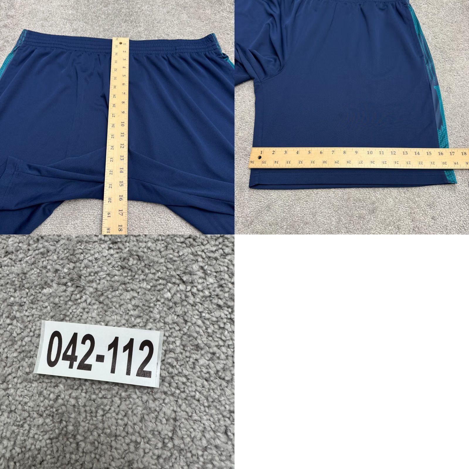 Vintage Foundry Basketball Training Shorts Men 3XL Blue Black Performance Athletic Shorts Size US 39 - 9 Thumbnail