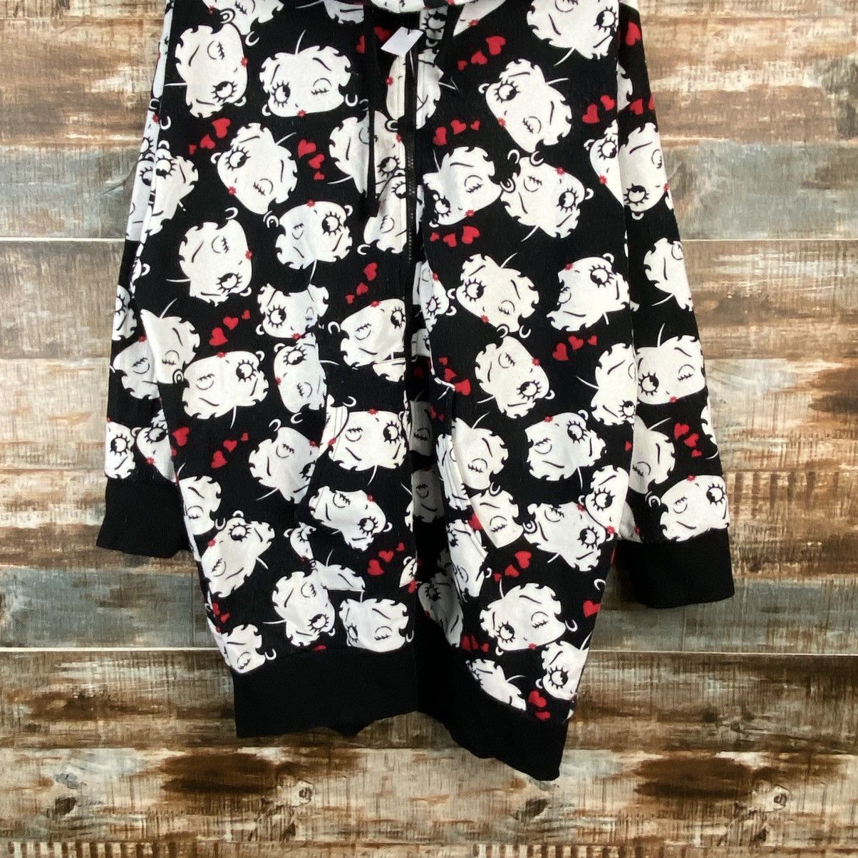 Japanese Brand DL Betty Boop full print Black Hoodie #C863 Size US XL / EU 56 / 4 - 3 Thumbnail