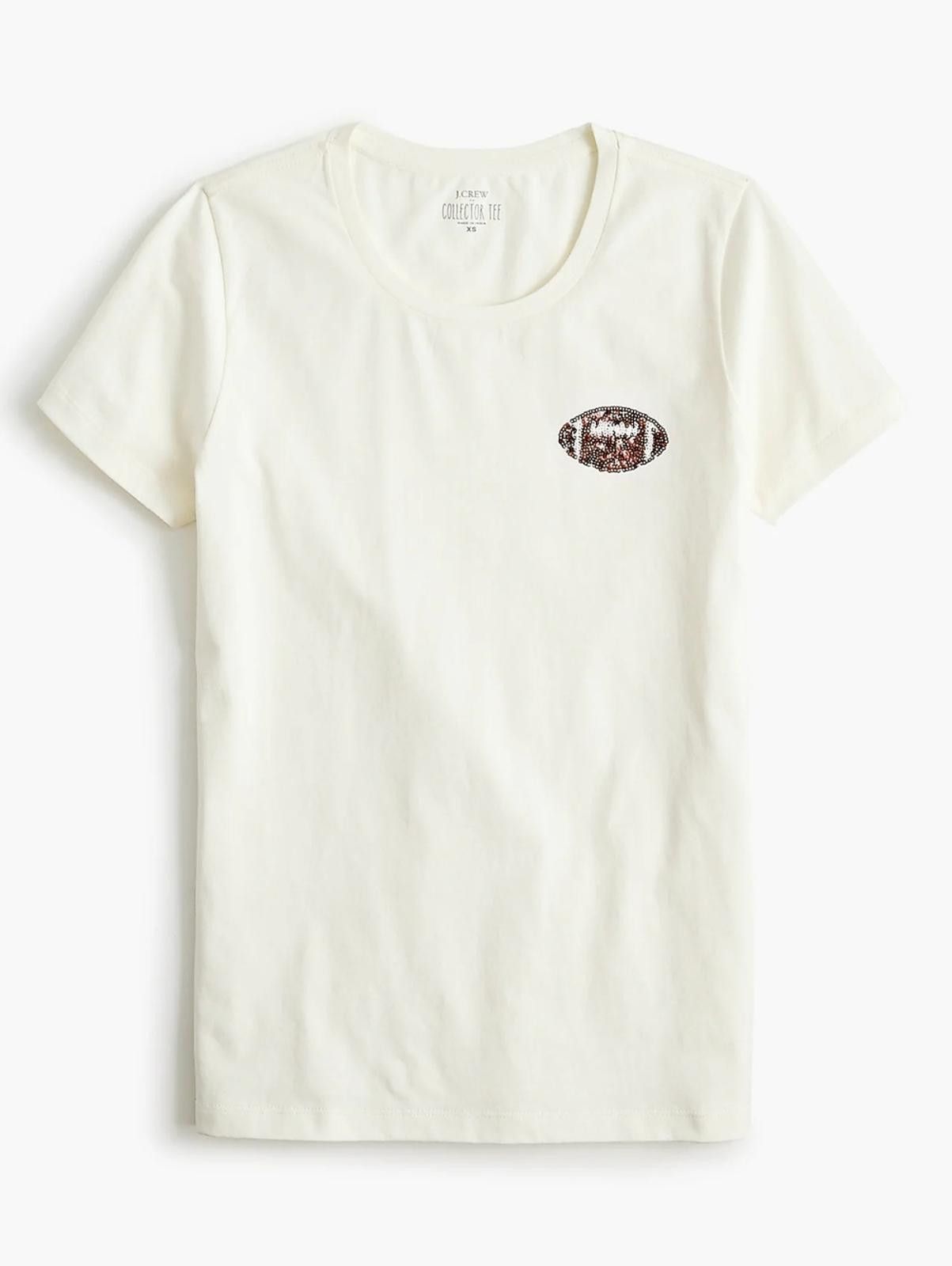 J.Crew J Crew Sequin football tee Size XS / US 0-2 / IT 36-38 - 1 Thumbnail
