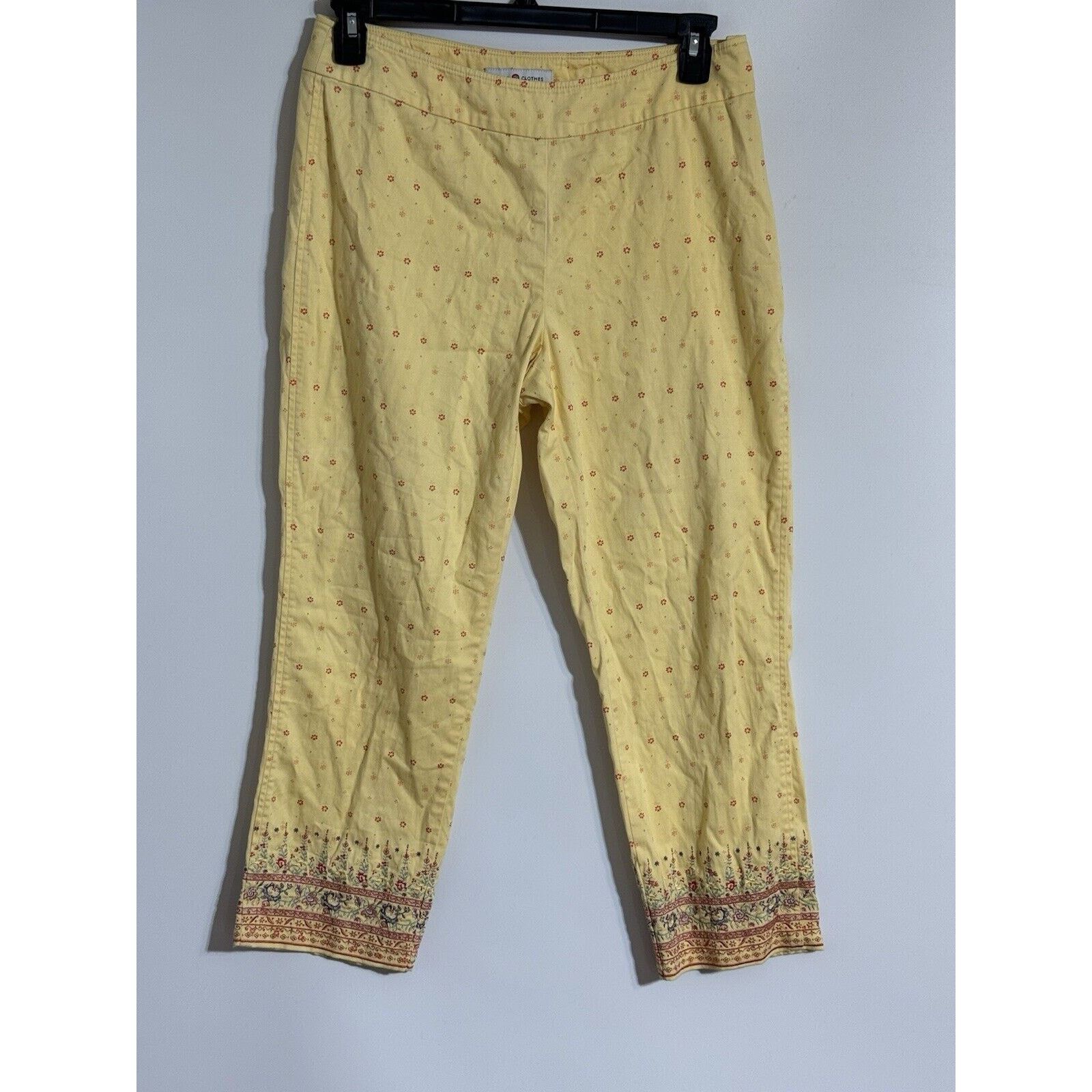 Other Vintage 70s Pants Women 8 Hippie Boho Floral Embroidered Hem Size 30" / US 8 / IT 44 - 1 Thumbnail