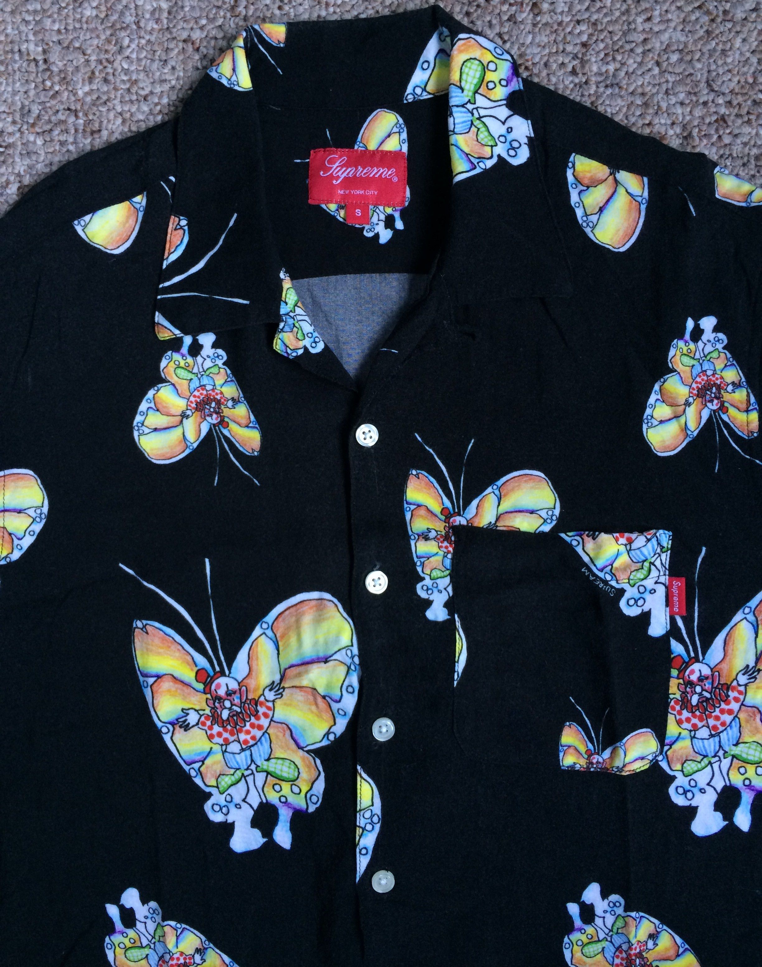 Supreme S/S 2016 Supreme x Gonz Butterfly Rayon Shirt Size US S / EU 44-46 / 1 - 2 Thumbnail