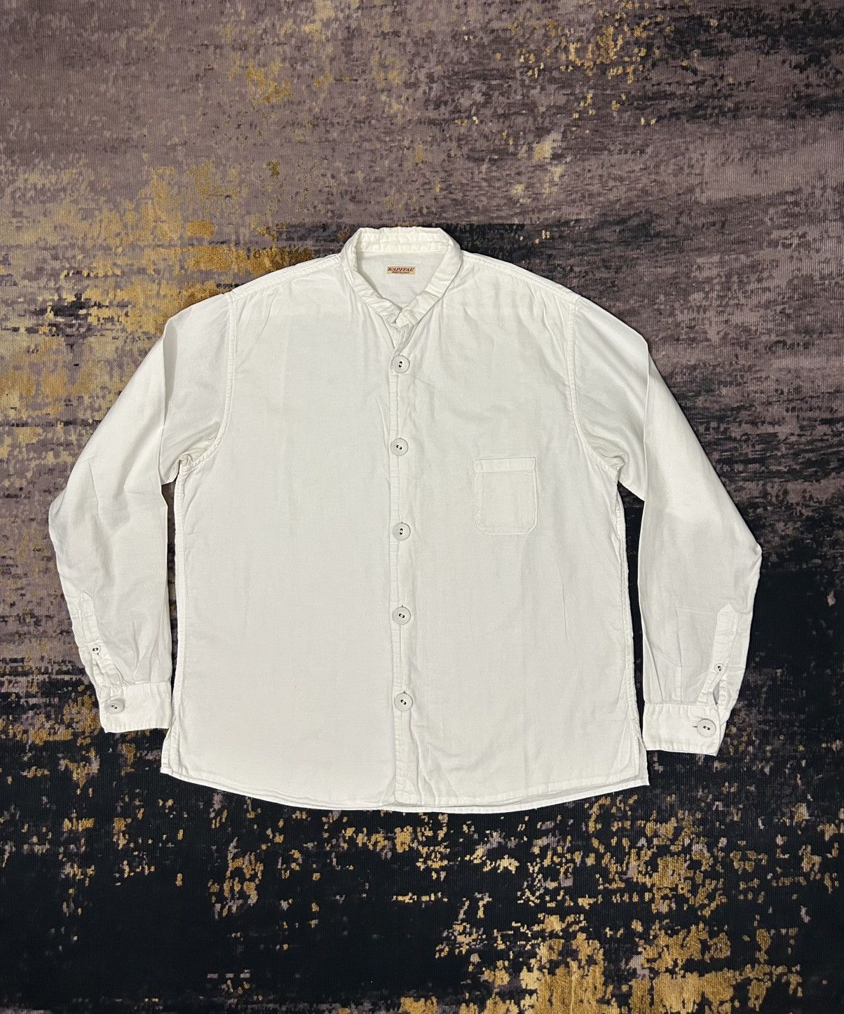 Kapital Kapital Long Sleeve Big Button White Shirt Size US M / EU 48-50 / 2 - 2 Thumbnail