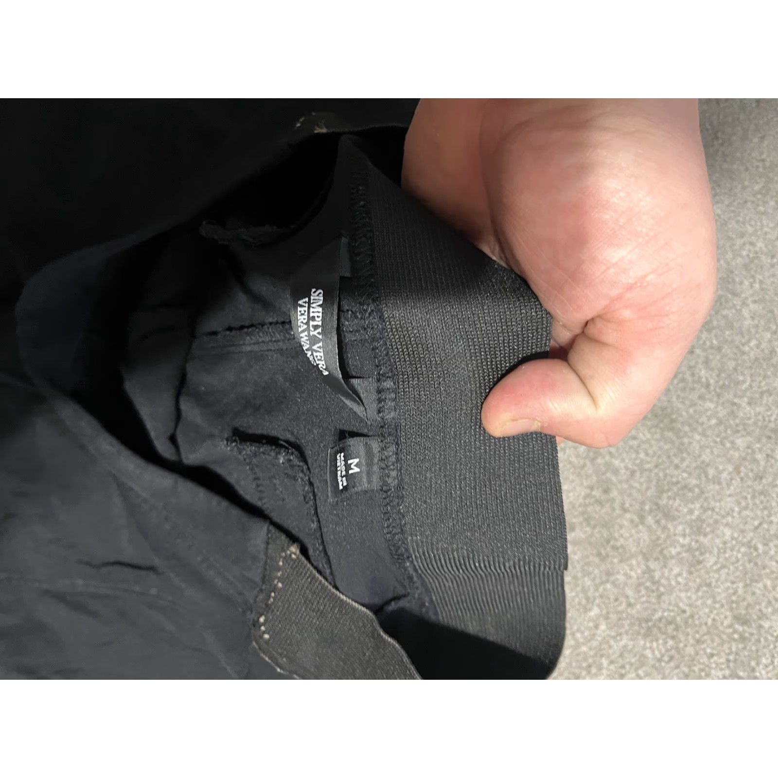 Vintage Simply Vera Vera Wang Pants Women M Black Pull On Stretch Cropped Casual Slim Fit Style: Cropped Size 32" / US 10 / IT 46 - 5 Thumbnail