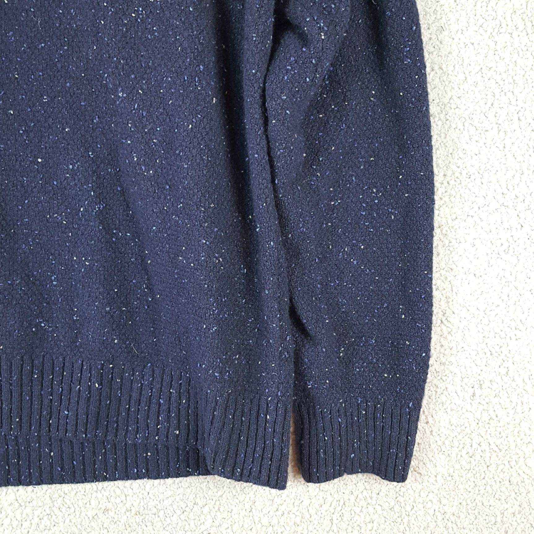 UNTUCKit UNTUCKit Wool Knit Pullover Men's Size XL Navy Blue Button Lambswool Sweater Size US XL / EU 56 / 4 - 3 Thumbnail