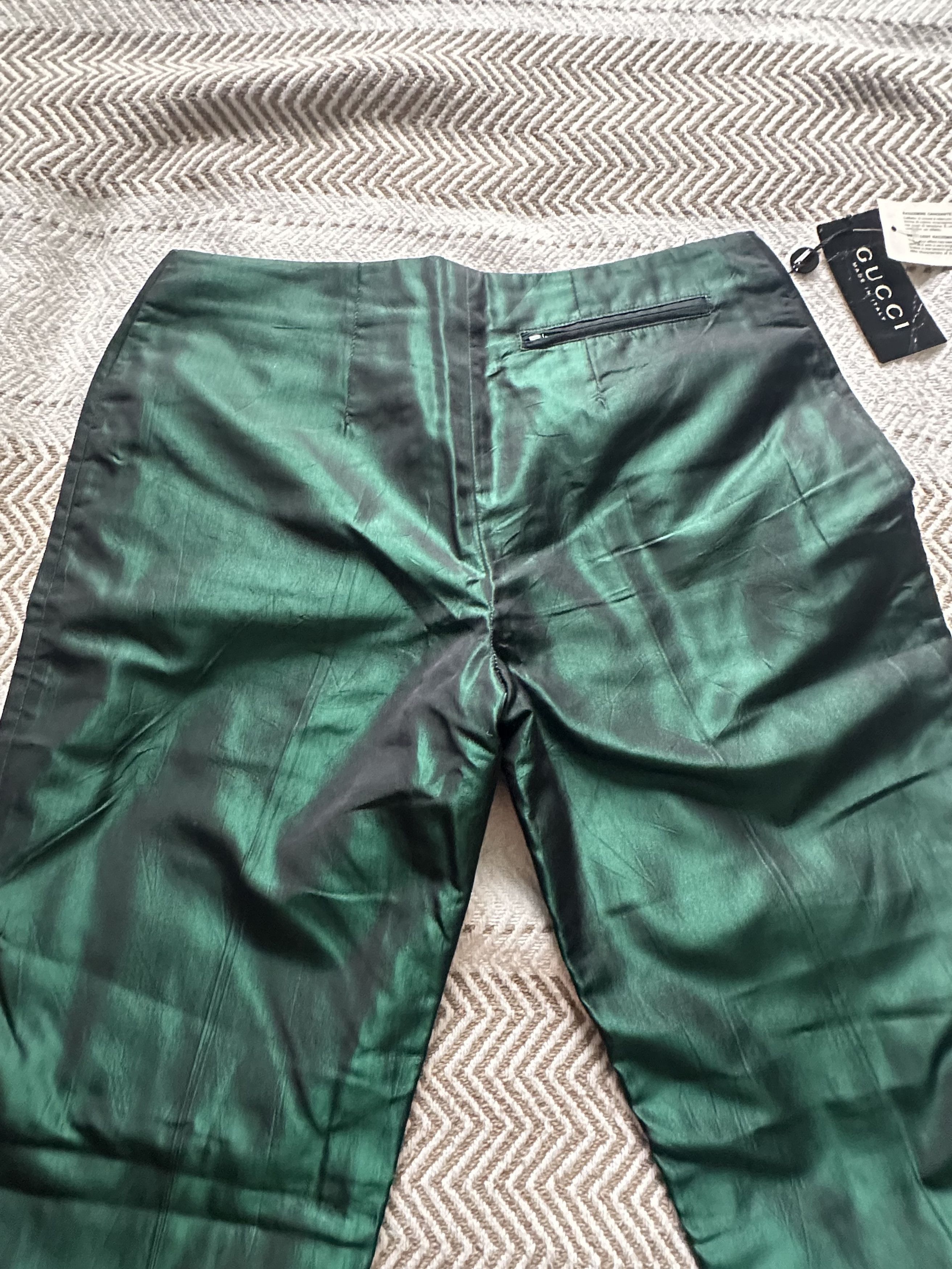 Gucci Gucci Green Silk Pants Size 24" / US 00 / IT 34 - 7 Thumbnail