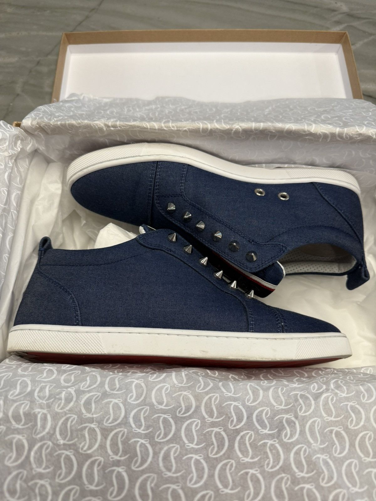 Christian Louboutin FAV FIQUE A VONTADE DENIM Size US 9 / IT 39 - 3 Thumbnail