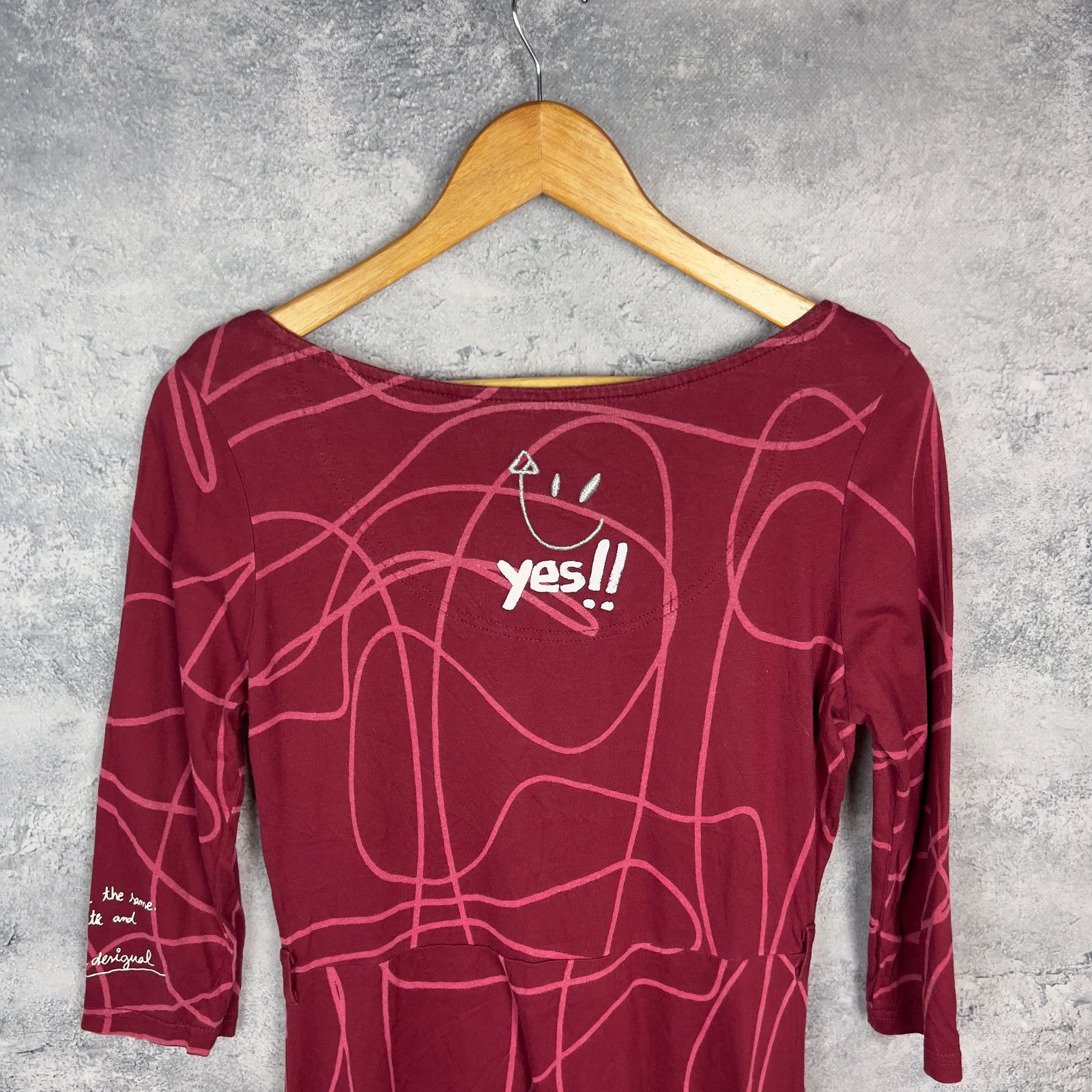 Desigual Desigual Women's Dress Red Size L Long Sleeve` Size L / US 10 / IT 46 - 7 Thumbnail