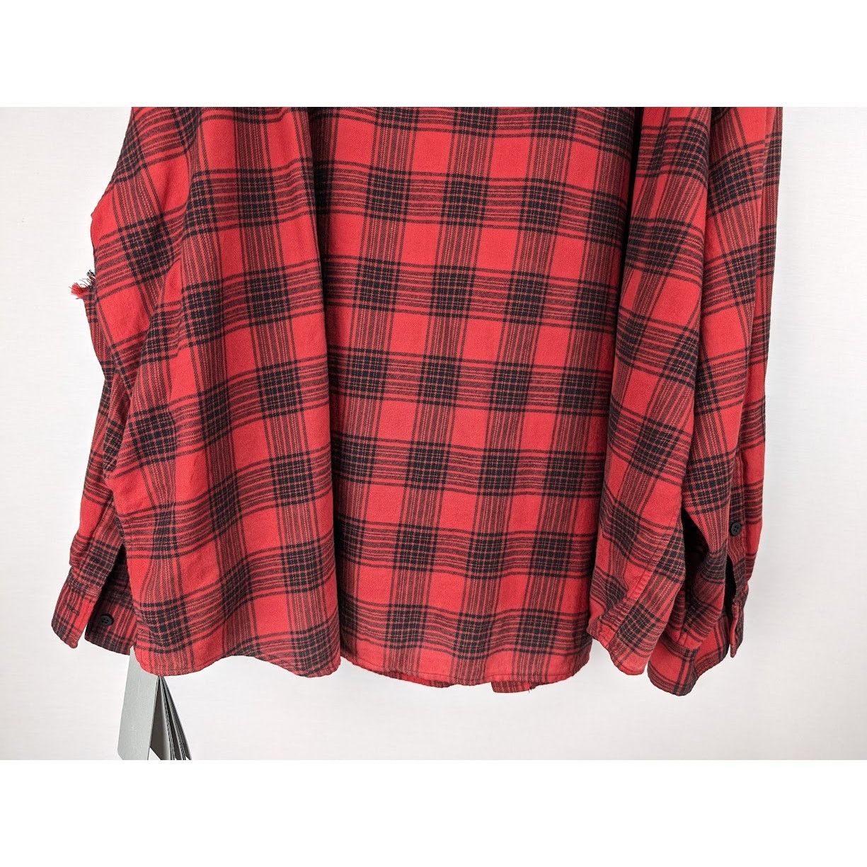 Balenciaga o1rshd1 Hooded Oversized Shirt Check in Red/Black Size US L / EU 52-54 / 3 - 12 Thumbnail