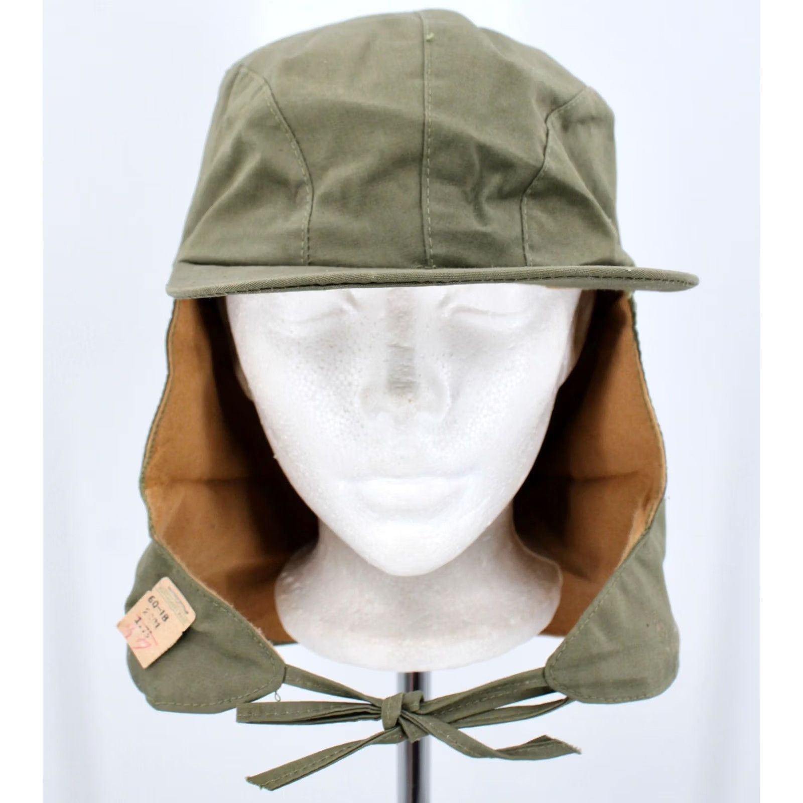 Vintage VINTAGE 1930s Olive Green Hunter Cap 7 1/4 30s Mens Size ONE SIZE - 2 Thumbnail