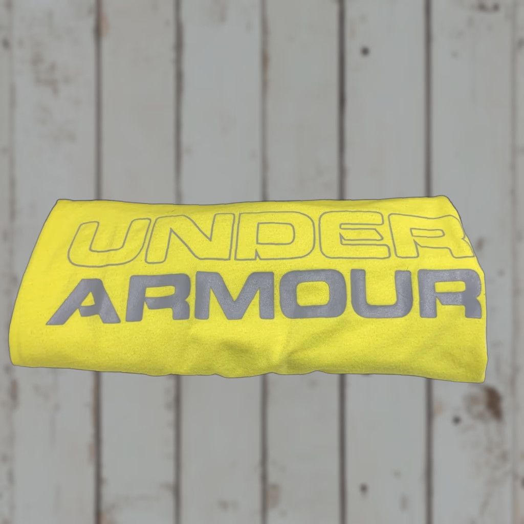 Under Armour VINTAGE Under Armour Charged T-Shirt Men's Small Cotton Yellow Regular Active Sports Size US S / EU 44-46 / 1 - 1 Thumbnail