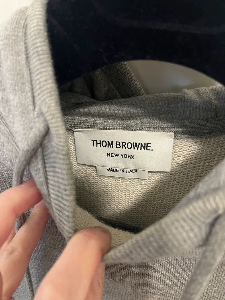 Thom Browne Thom Browne Tennis gray hooded sweatshirt 2505-Nextarrow Size US S / EU 44-46 / 1 - 3 Thumbnail