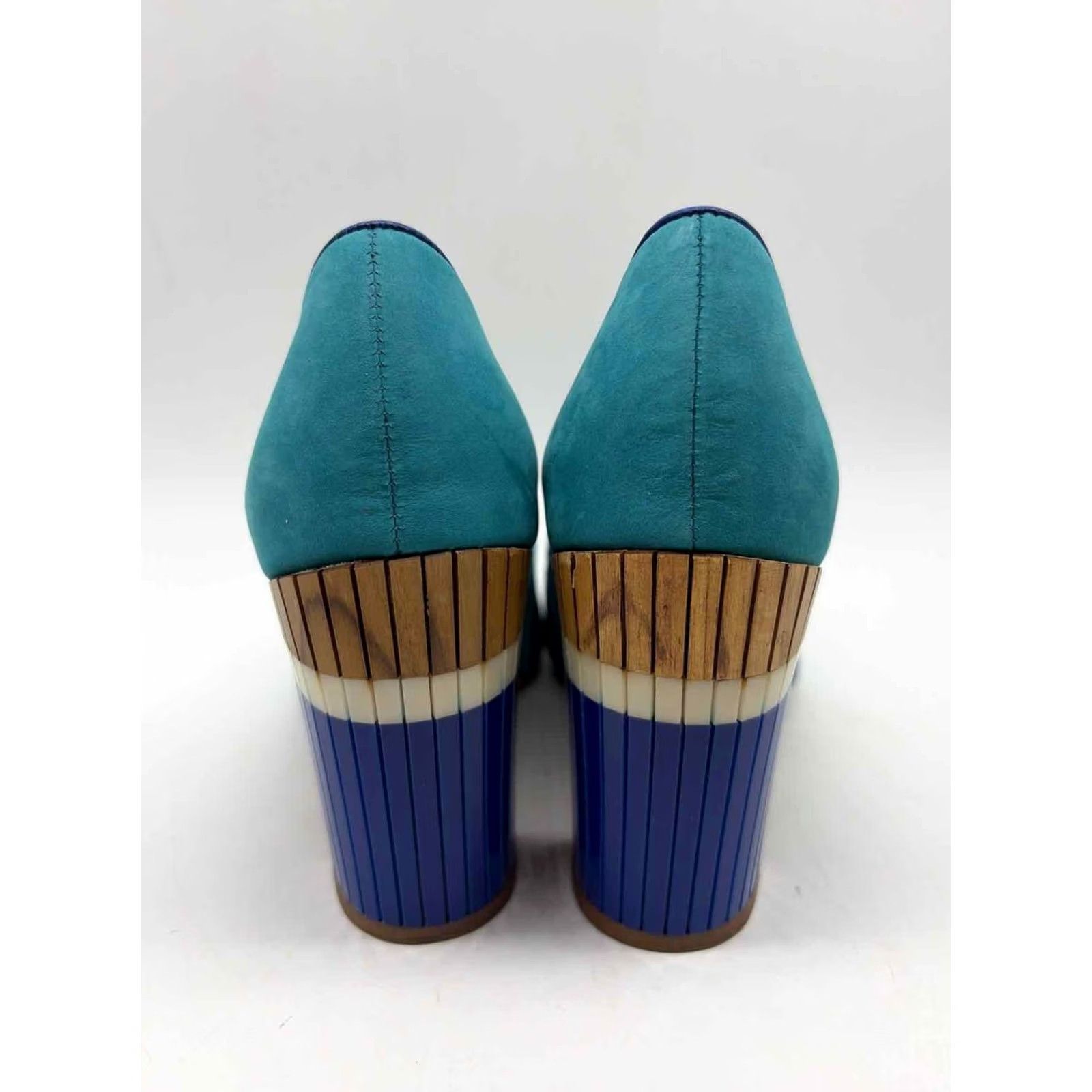 Vintage guilhermina Block Blue Pre Owned Size Heels Size US 6 / IT 36 - 4 Thumbnail