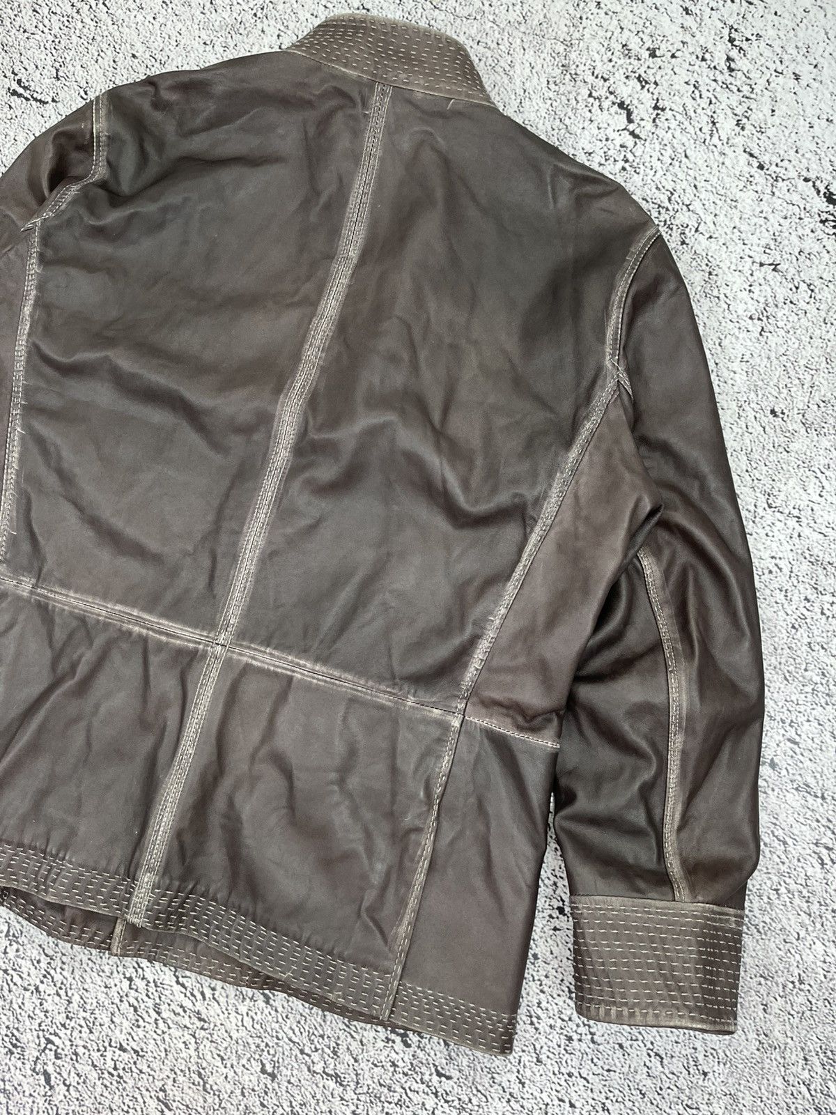 Ermanno Scervino Vintage Ermanno Scervino Leather Unisex Jacket Coat Luxury Size US L / EU 52-54 / 3 - 13 Thumbnail