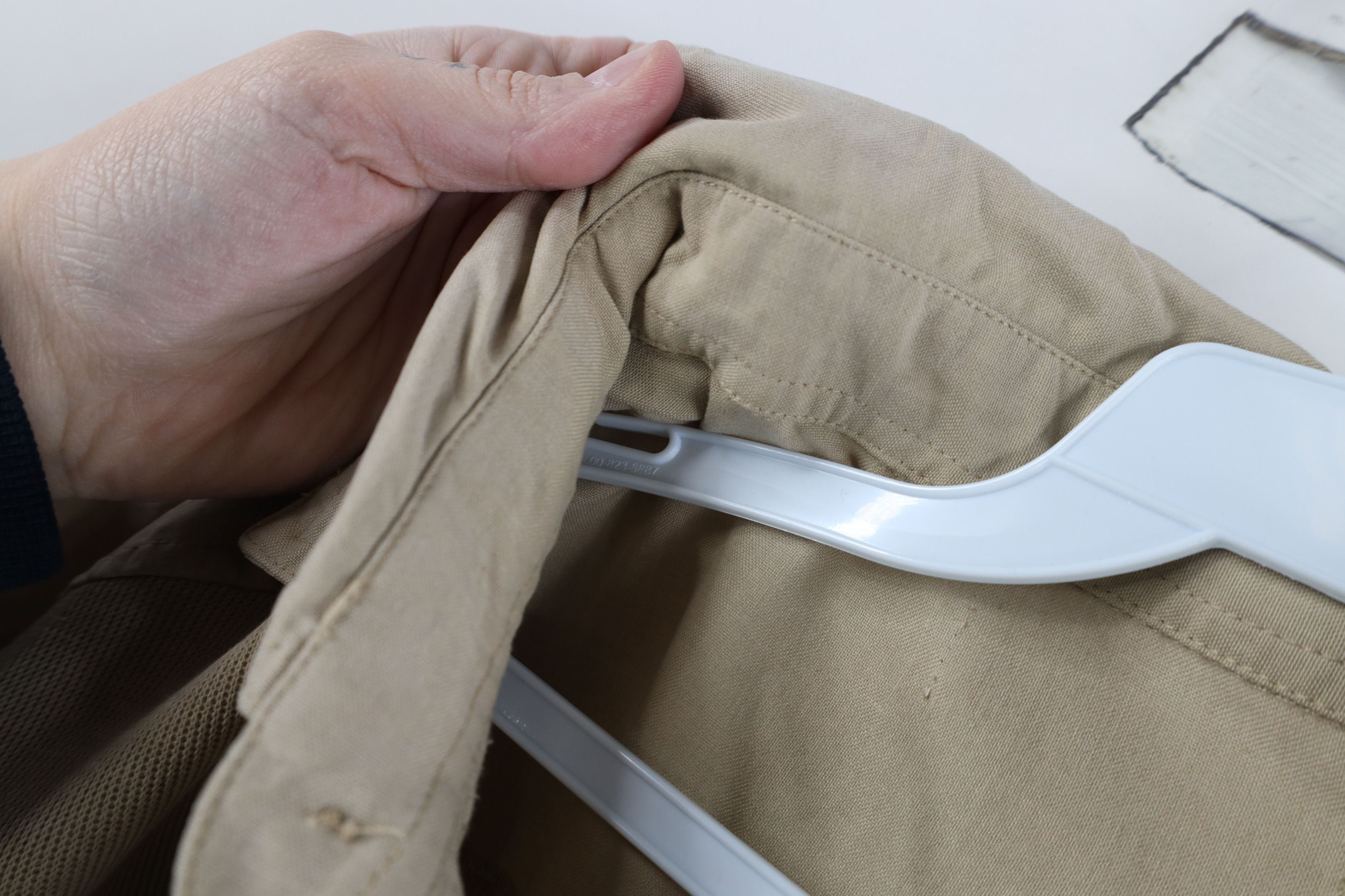 Vintage Vintage 90s Streetwear Ribbed Knit Pullover Polo Shirt Beige Size US L / EU 52-54 / 3 - 9 Thumbnail