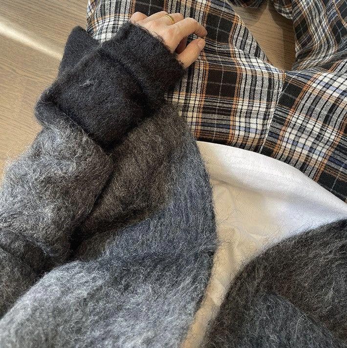 Other Gradient Fluffy Knit Cardigan Sweater Size US XL / EU 56 / 4 - 4 Thumbnail