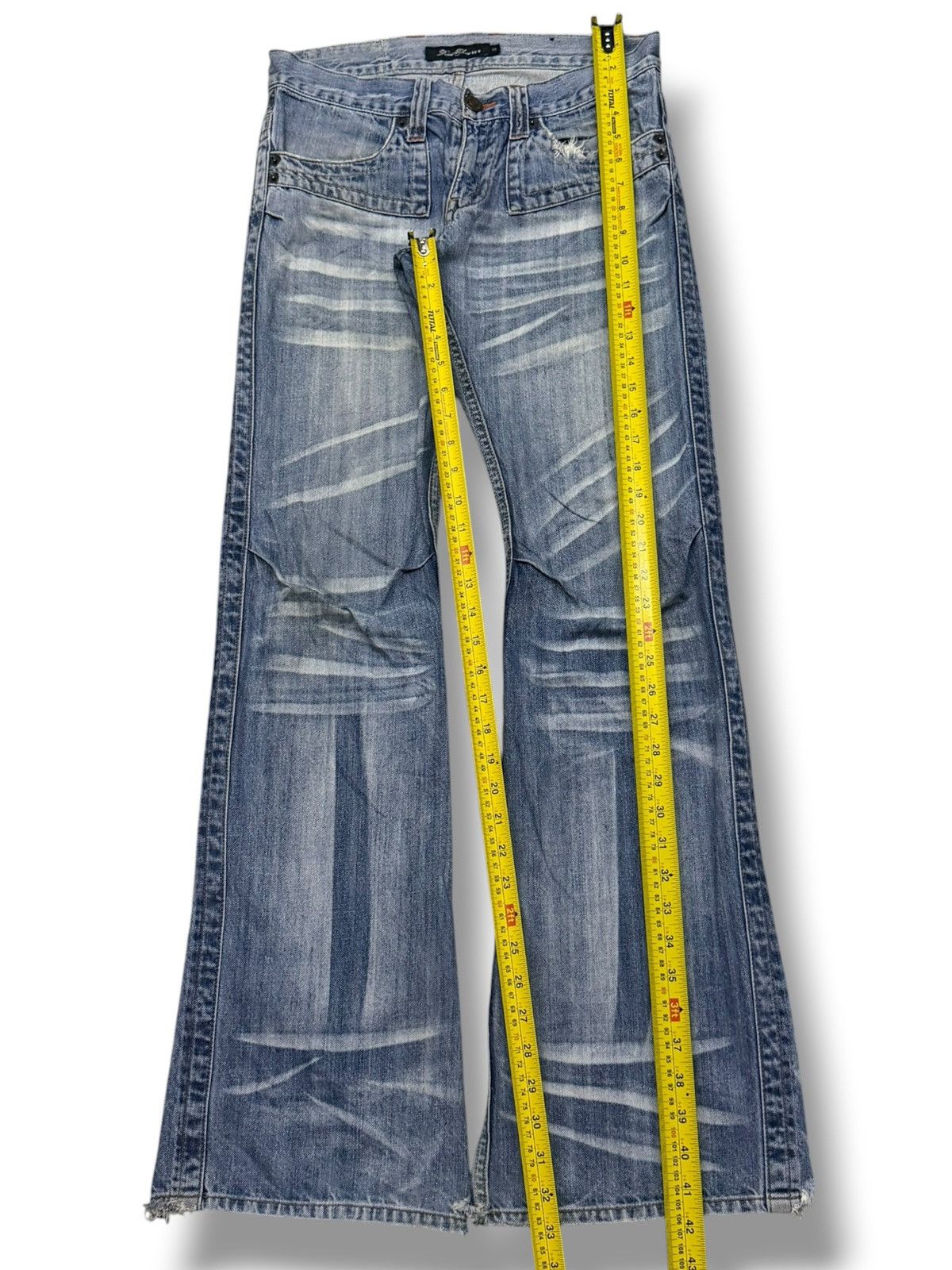 Japanese Brand Vintage Root Three Y2K Japanese-style Distressed Denim | W30 Size 30" / US 8 / IT 44 - 13 Thumbnail