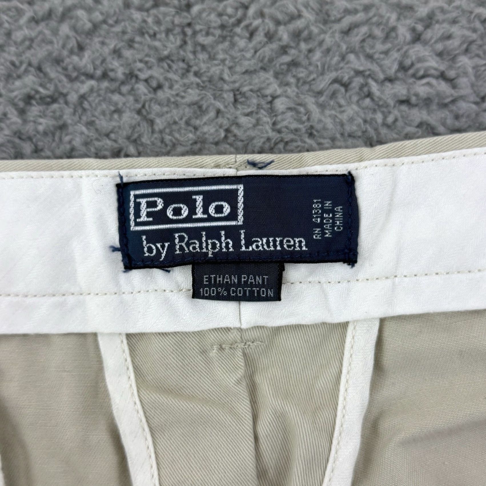 Polo Ralph Lauren VINTAGE Polo Ralph Lauren Andrew Pants Mens 40x30 Beige Chino Dress Preppy Casual Shirt? Size US L / EU 52-54 / 3 - 5 Thumbnail