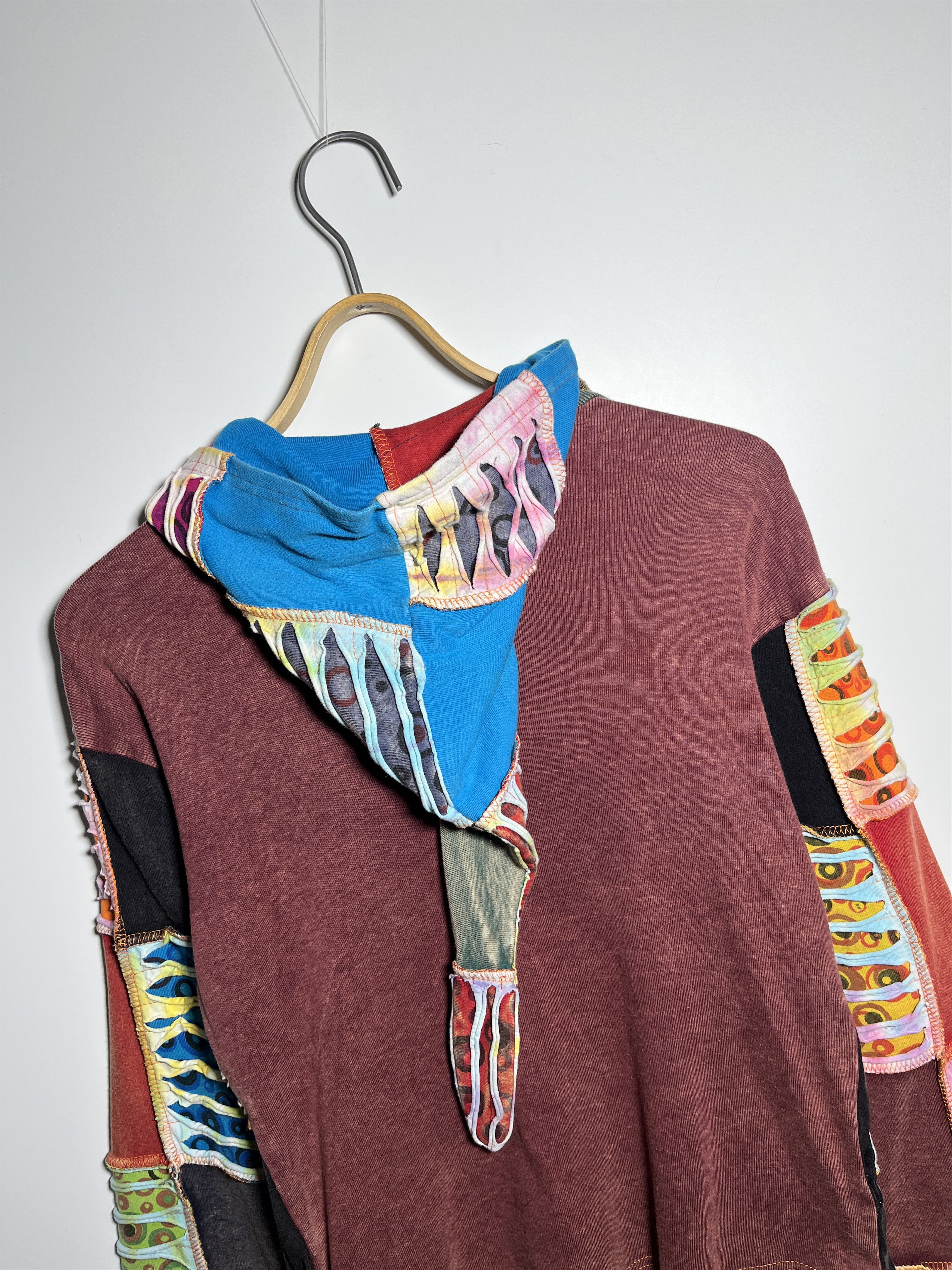 Vintage Vintage Women's Patchwork Nepal Hippie Zip Hoodie Size S / US 4 / IT 40 - 7 Thumbnail