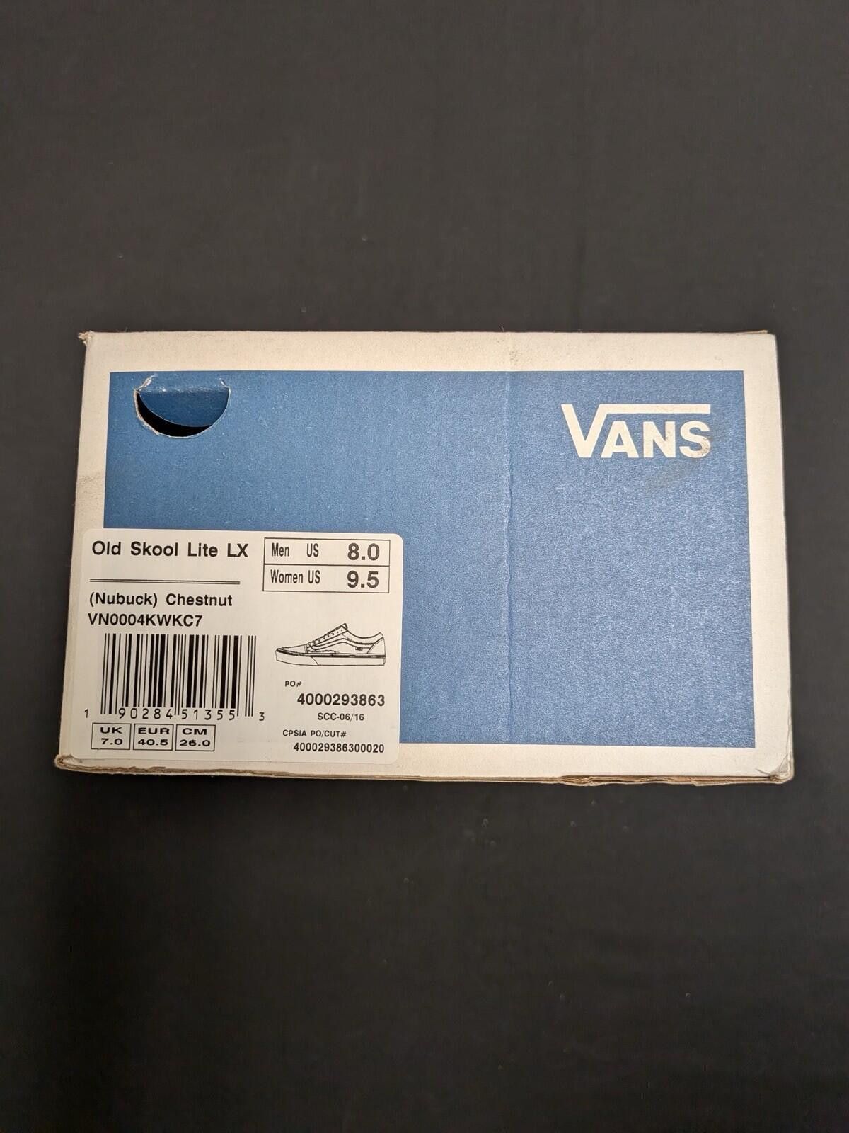 Vans Vans Old Skool Lite LX Nubuck Chestnut VN0004KWKC7 US8 Size US 8 / EU 41 - 9 Thumbnail