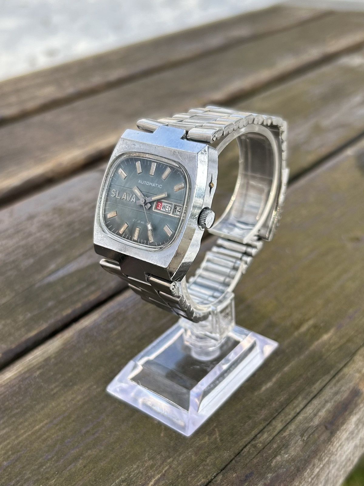 Vintage Vintage Watch Retro Soviet USSR Automatic Slava Tank Size ONE SIZE - 6 Thumbnail