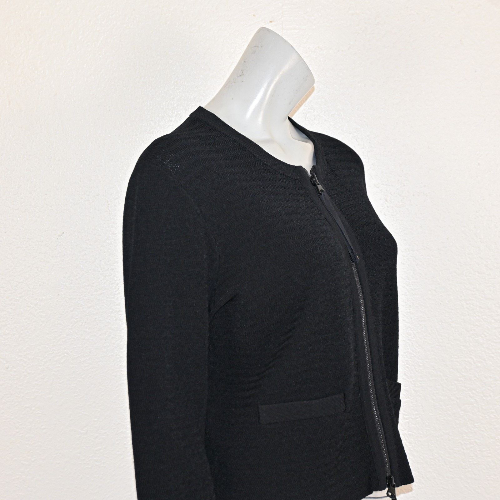 St. John ST. JOHN Collection $895 Black Zip Front Knit Jacket Large Size L / US 10 / IT 46 - 11 Thumbnail